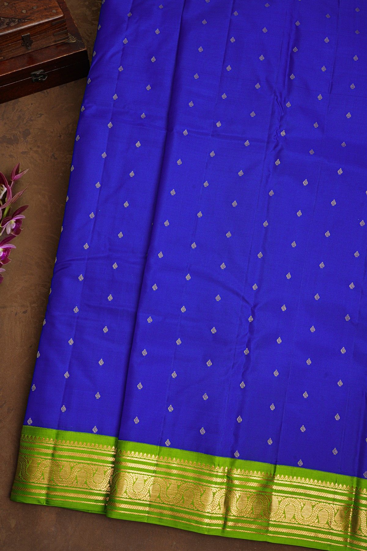 Kancheepuram Silk Royal Blue Saree
