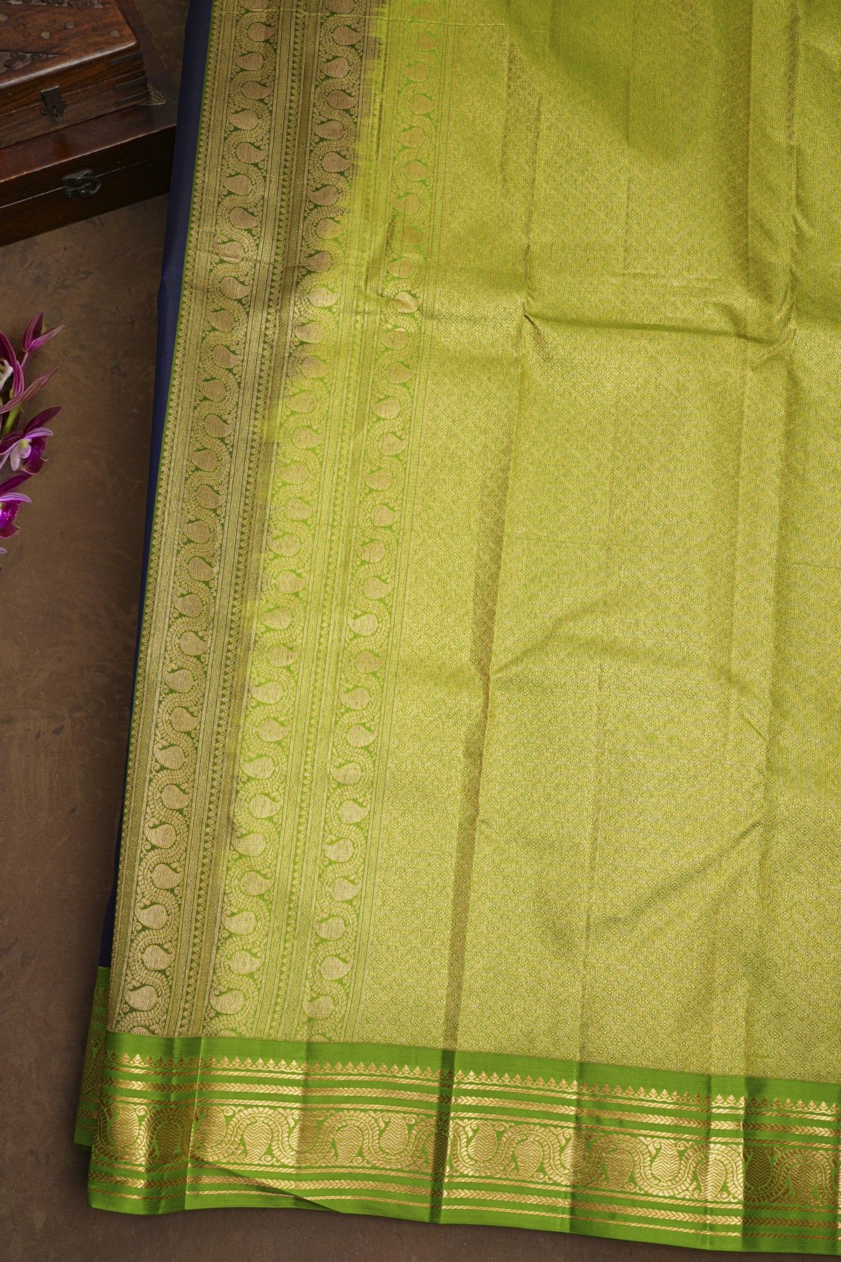 Kancheepuram Silk Navy Blue Saree