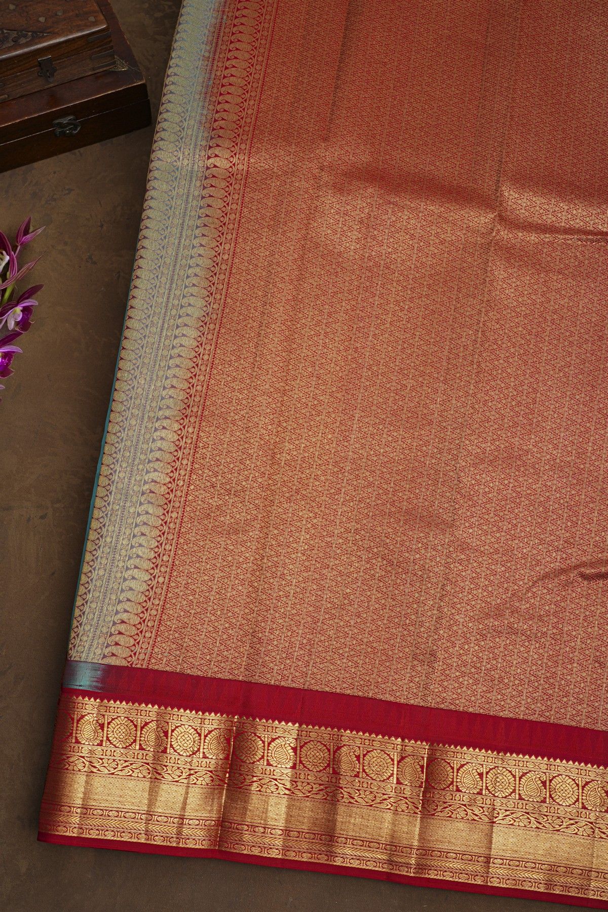 Kancheepuram Silk Sky Blue Saree