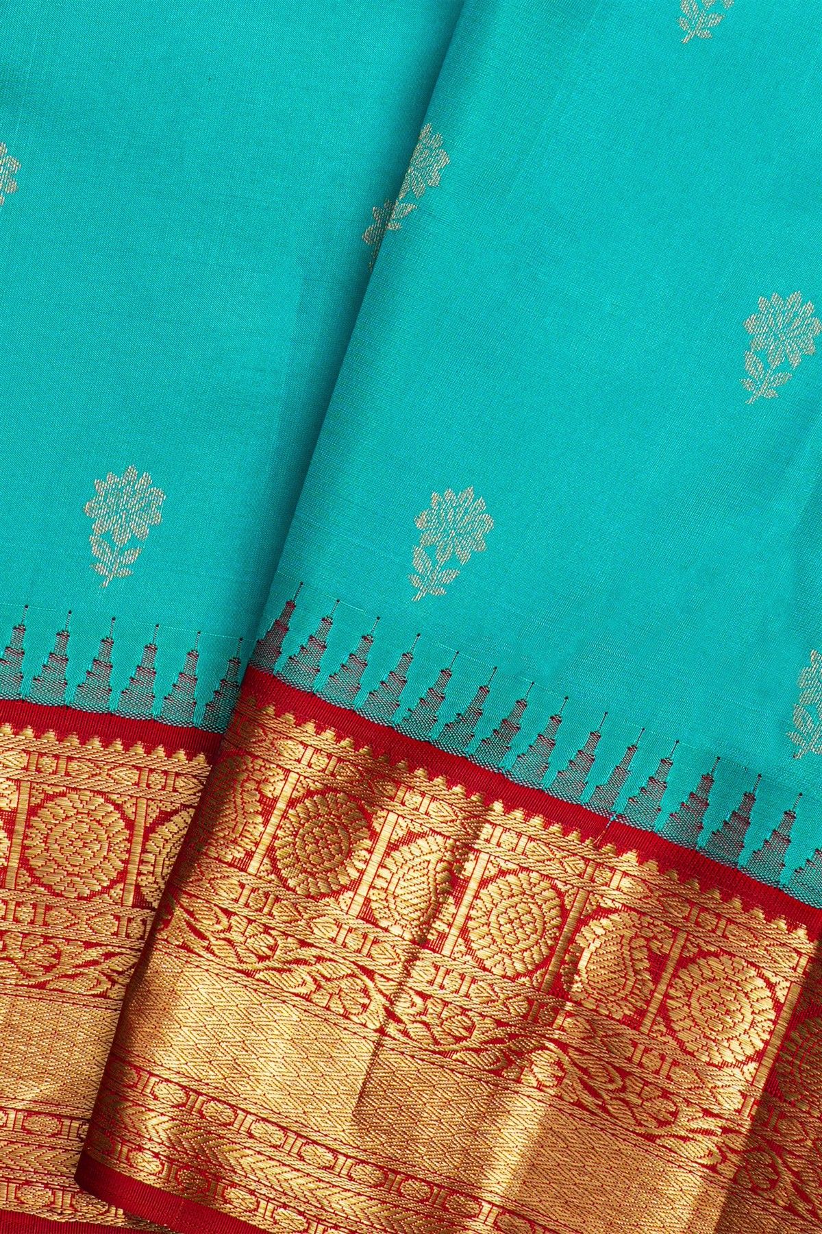 Kancheepuram Silk Sky Blue Saree