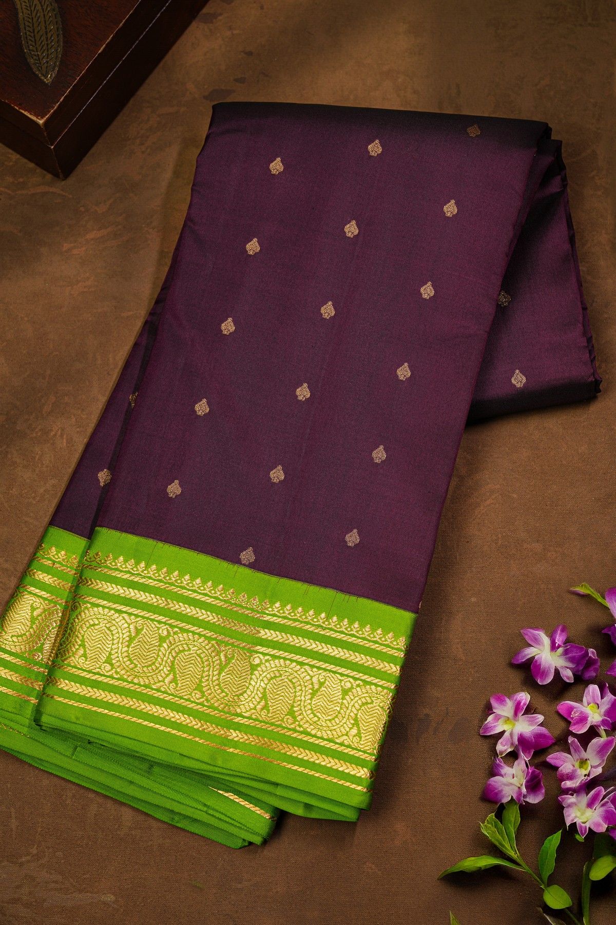 Kancheepuram Silk Wine Saree