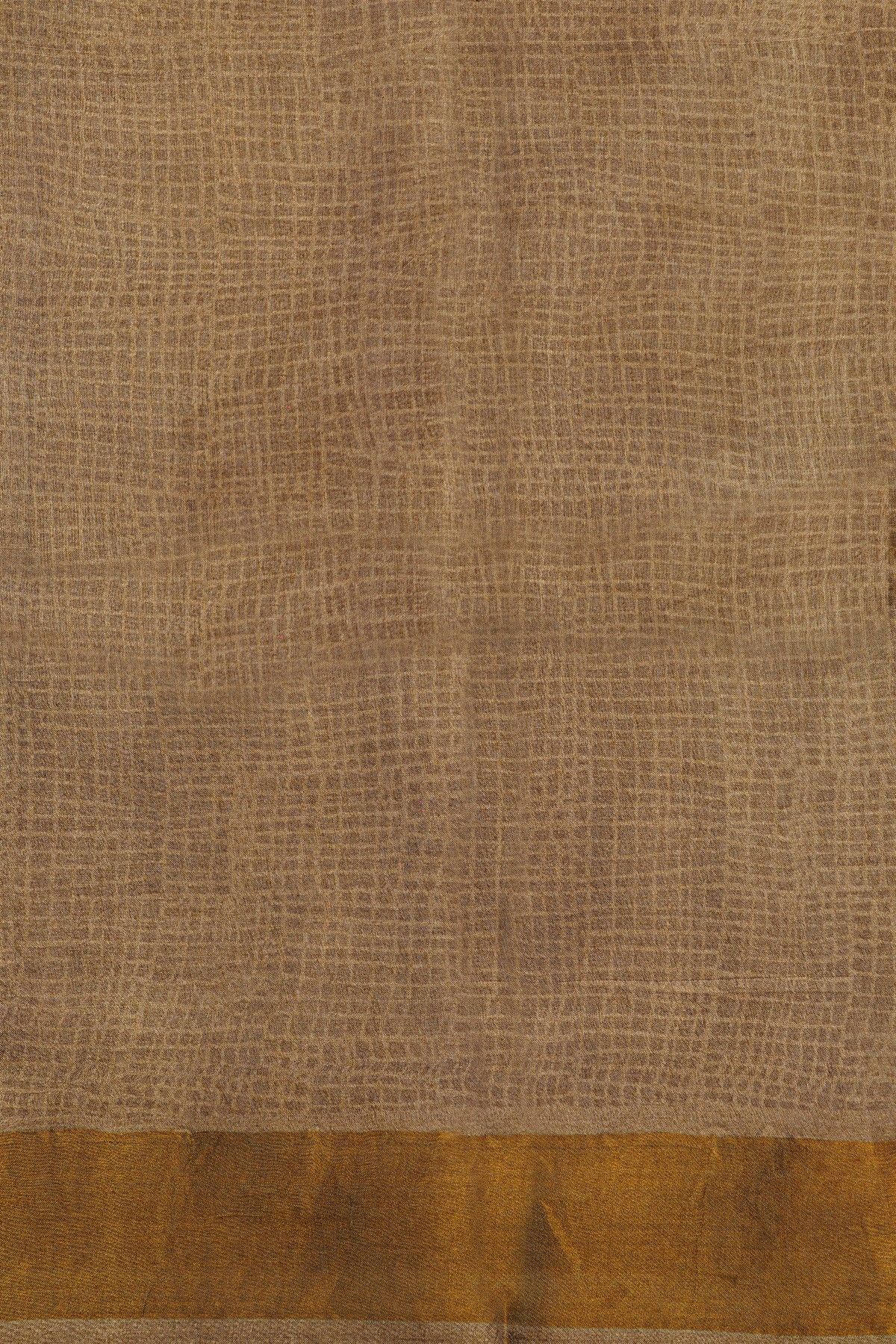 Fancy Tussar Off White Saree