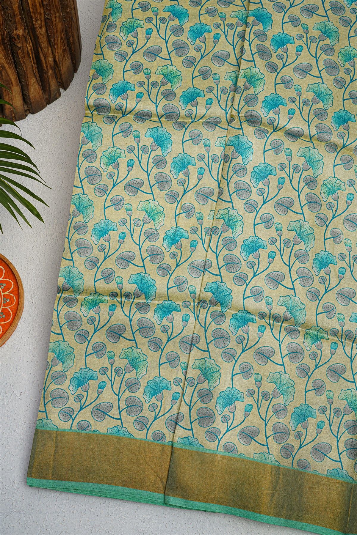 Fancy Tussar Cream Saree