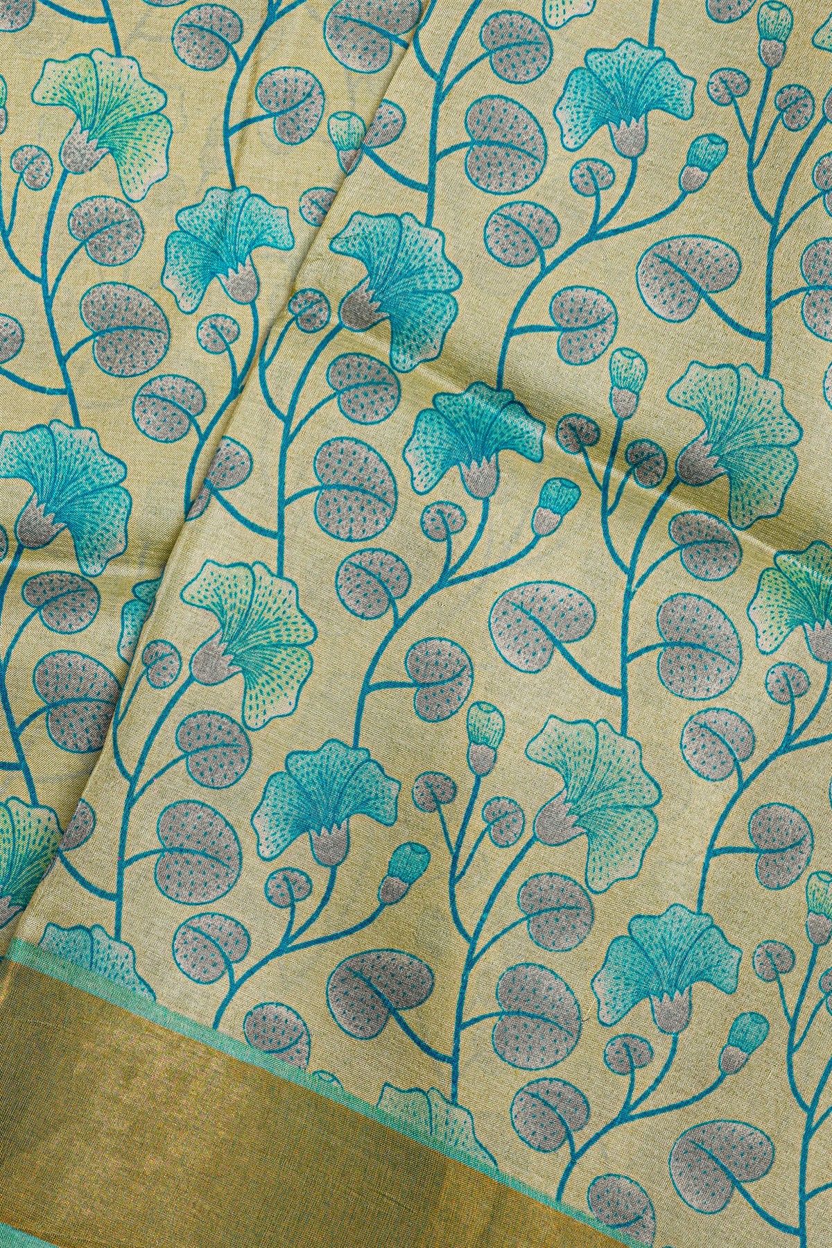 Fancy Tussar Cream Saree