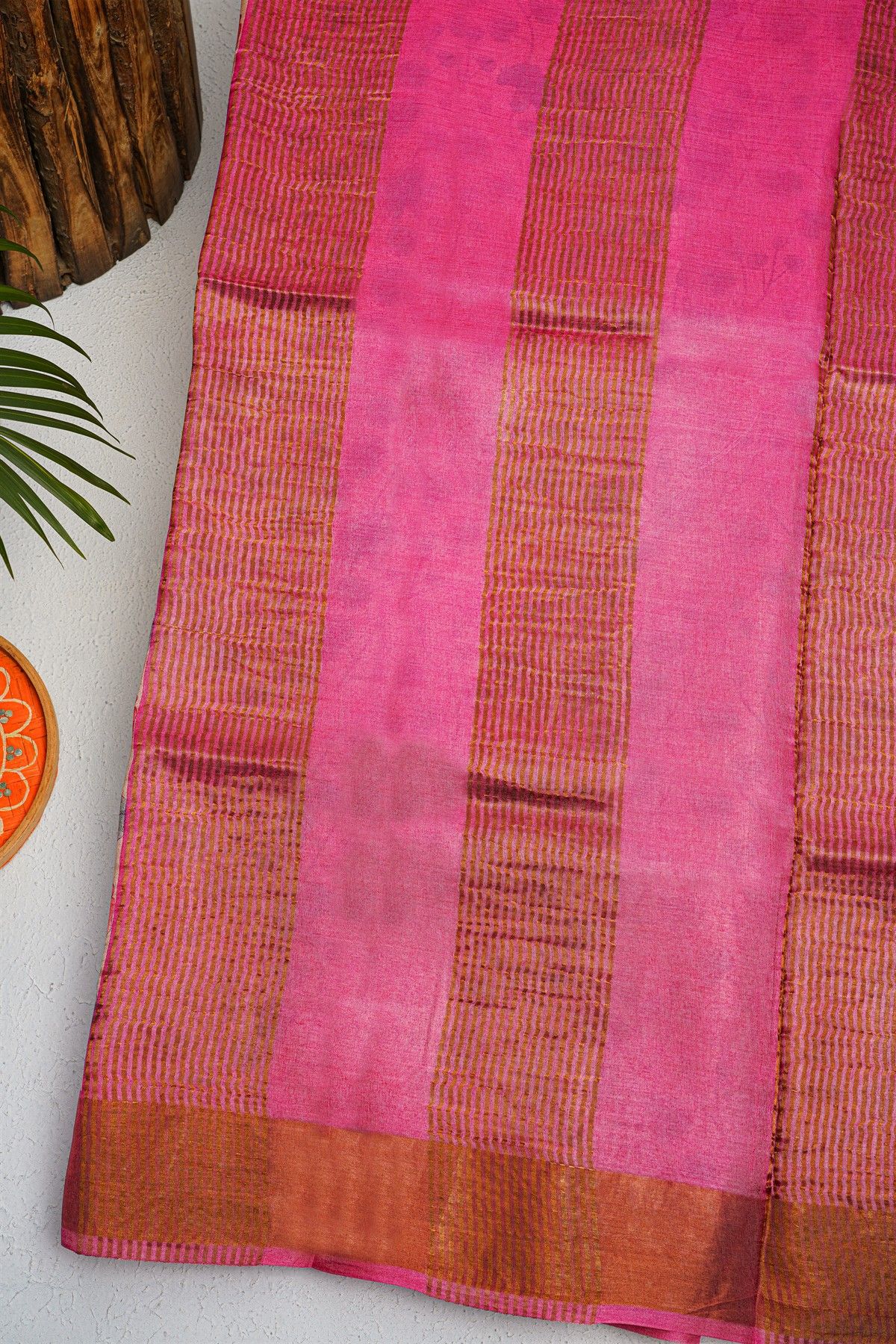 Fancy Tussar Cream Saree