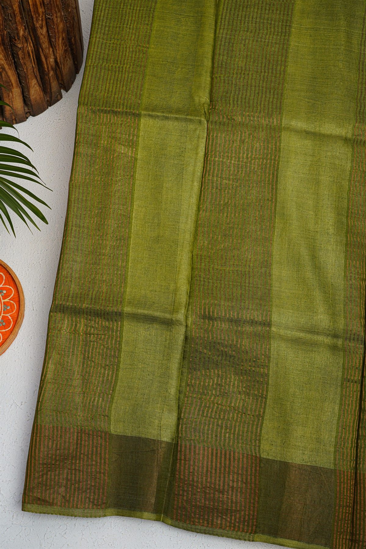 Fancy Tussar Off white Saree