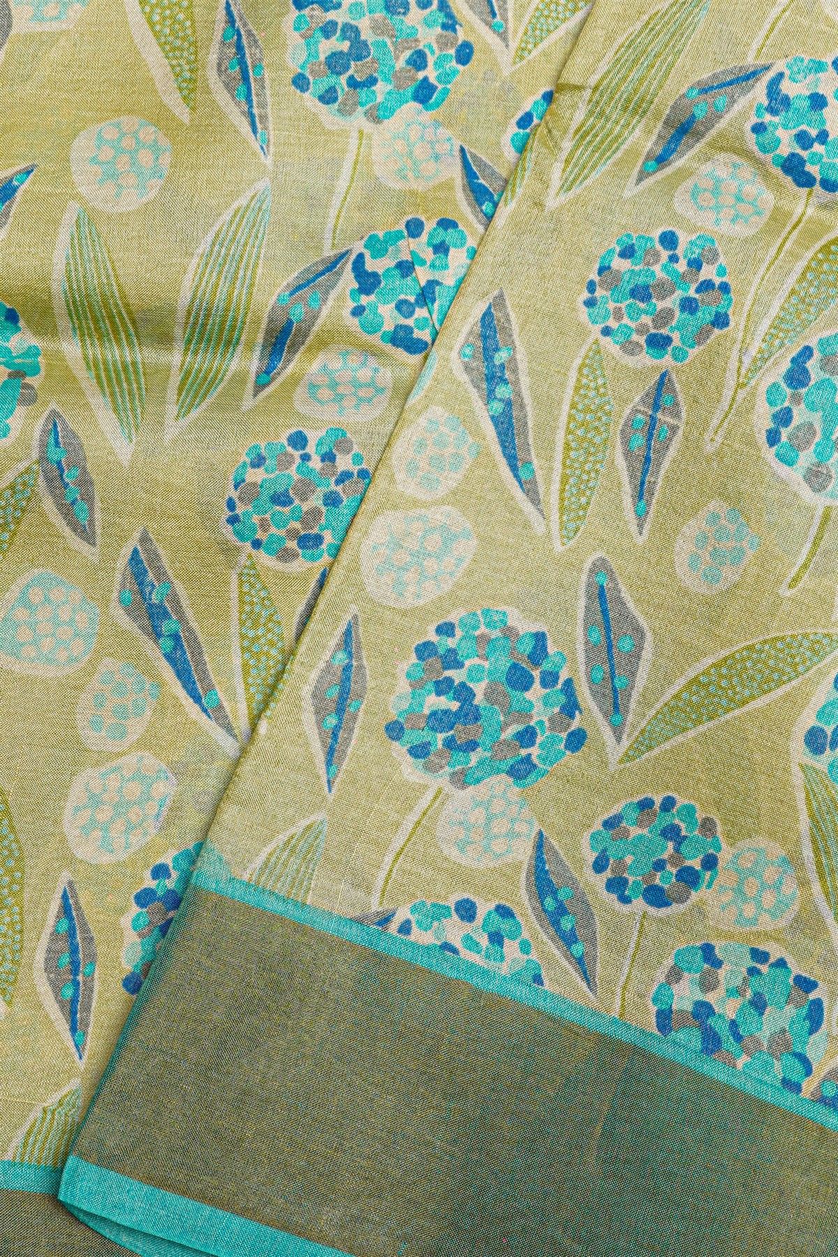 Fancy Tussar Light Green Saree