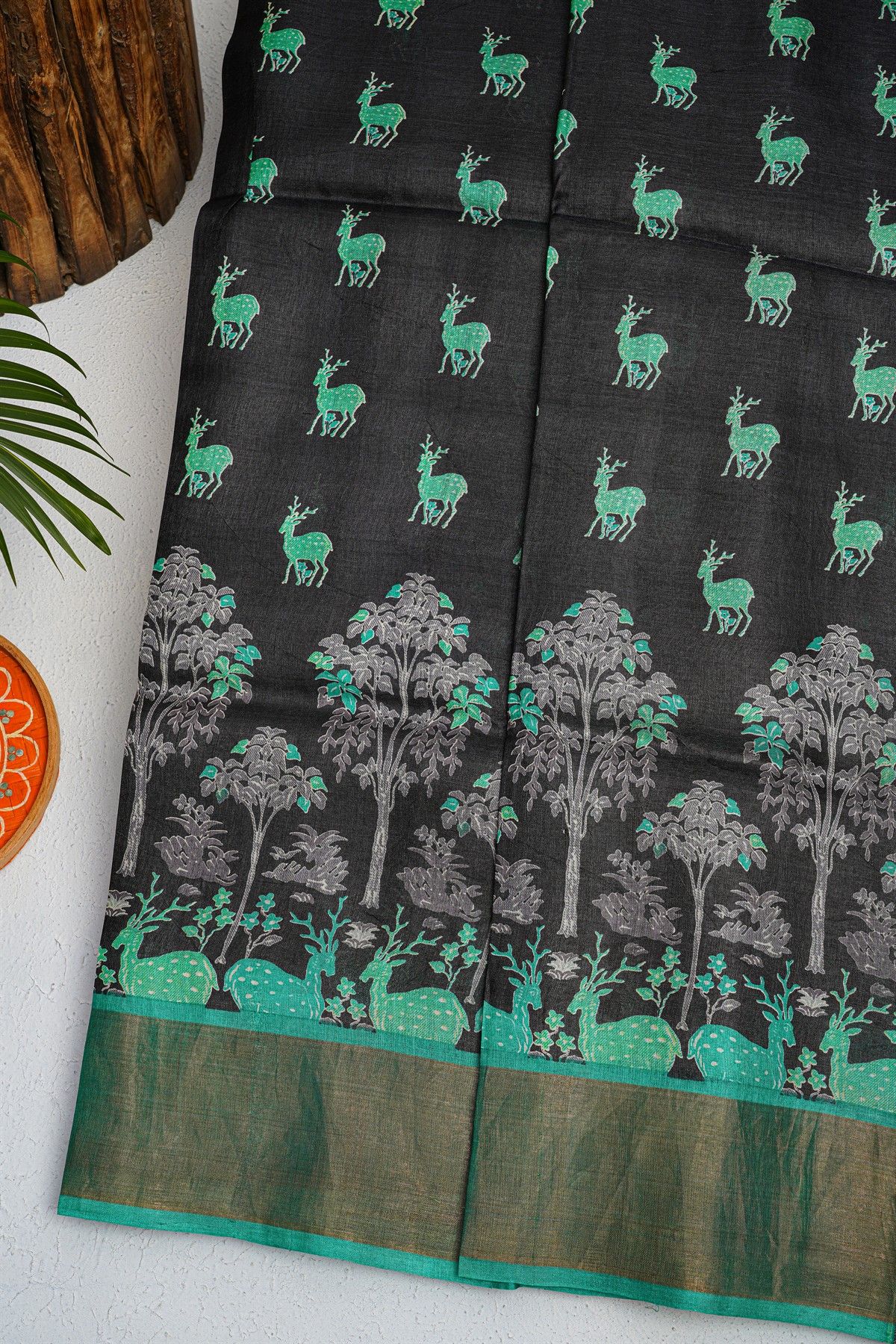 Fancy Tussar Dual color Saree