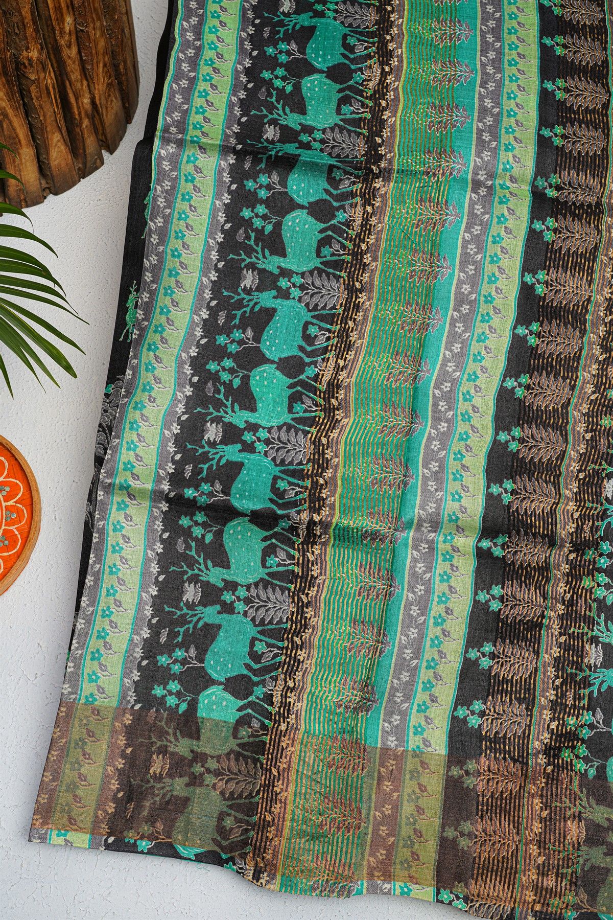 Fancy Tussar Dual color Saree