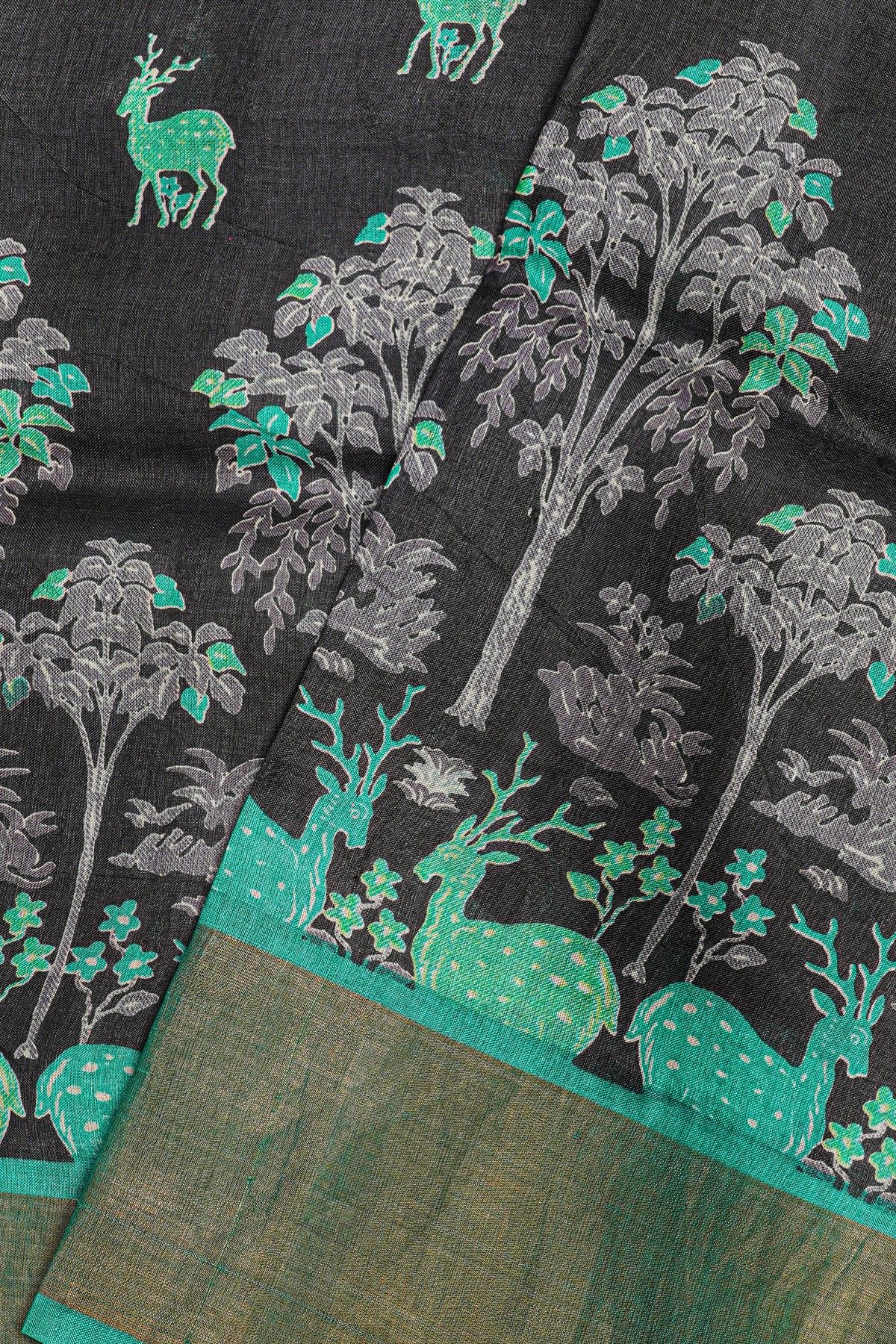 Fancy Tussar Dual color Saree