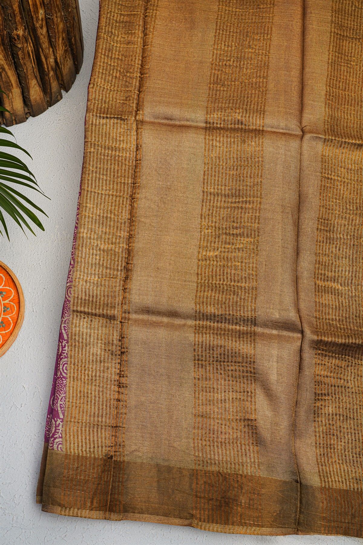 Fancy Tussar Purple Saree