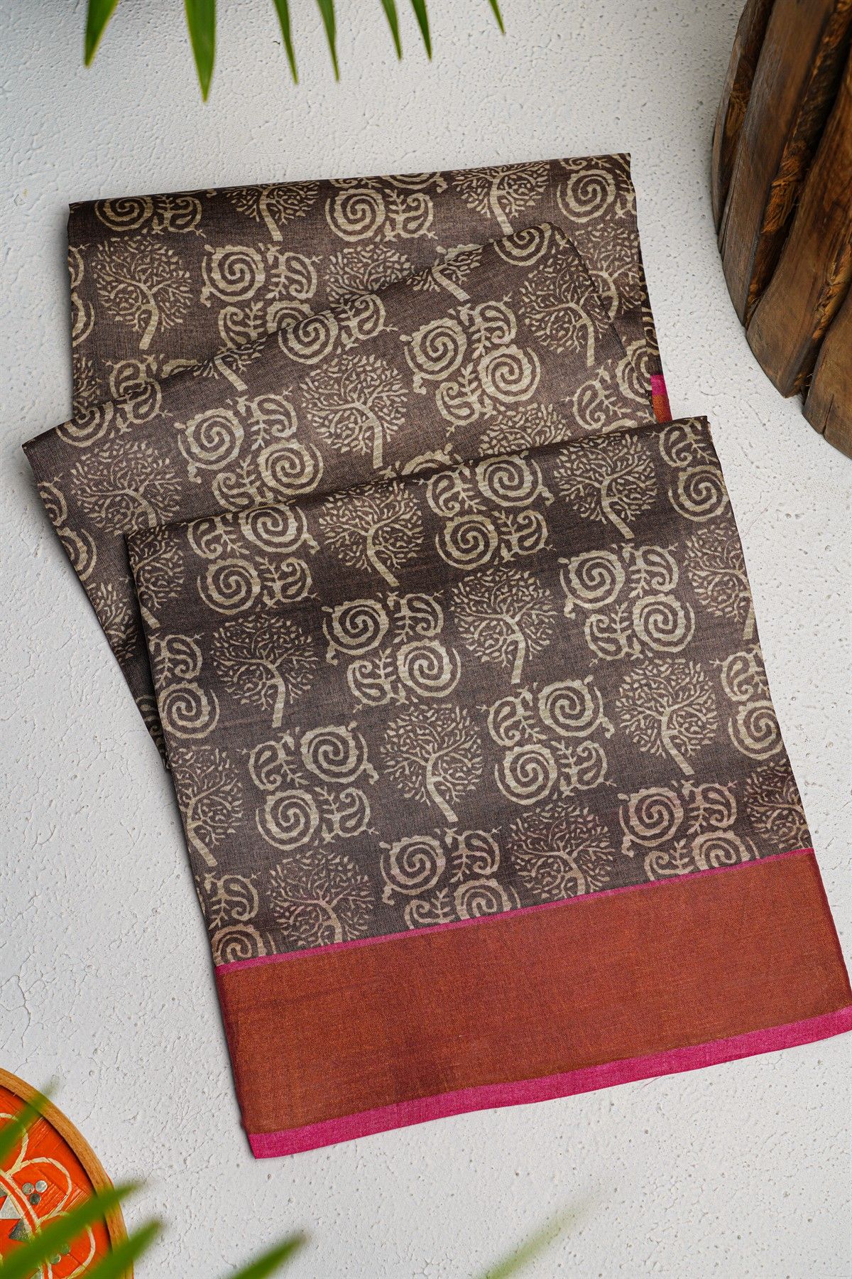 Fancy Tussar Dual-Colour Saree