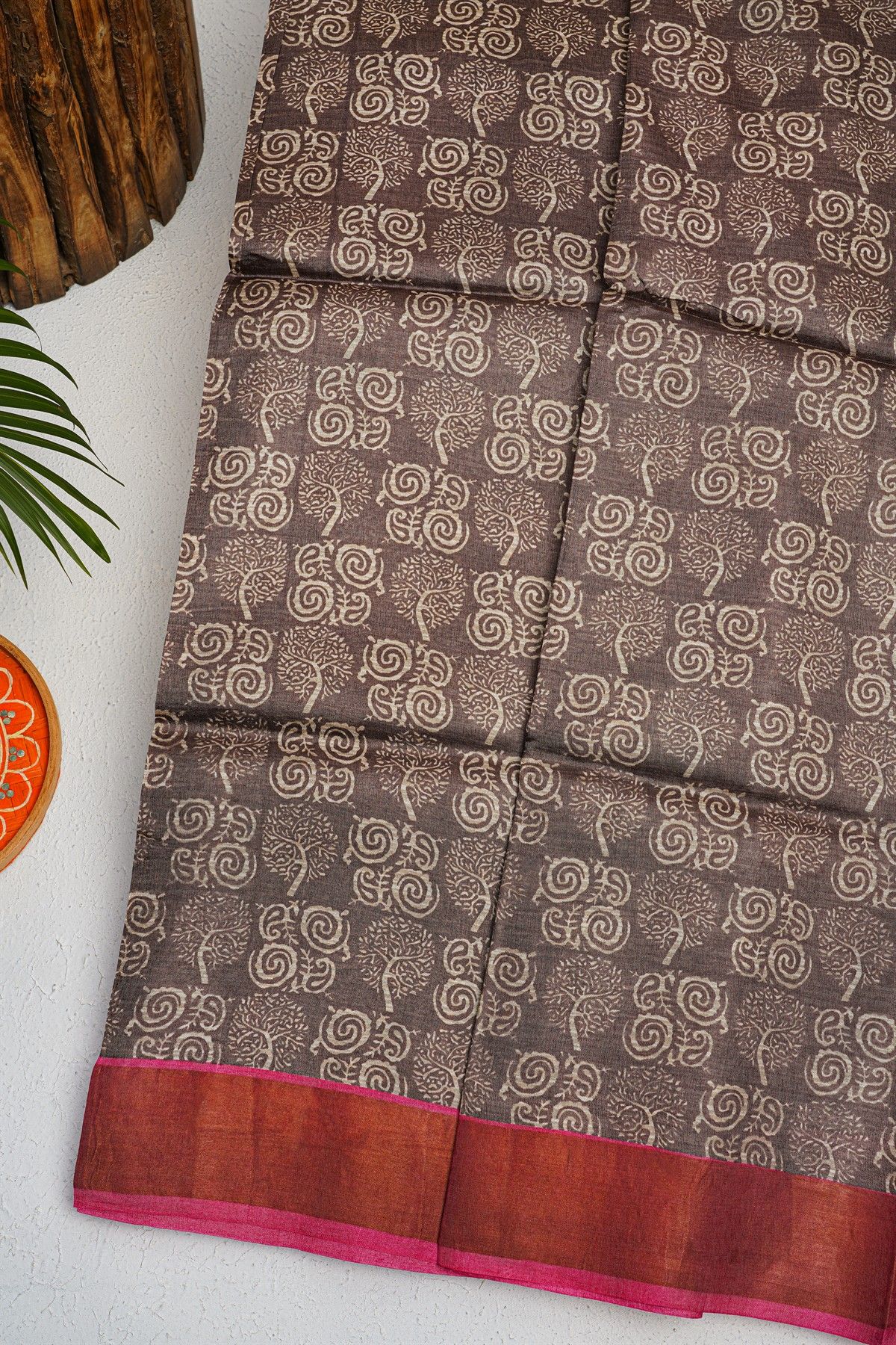 Fancy Tussar Dual-Colour Saree