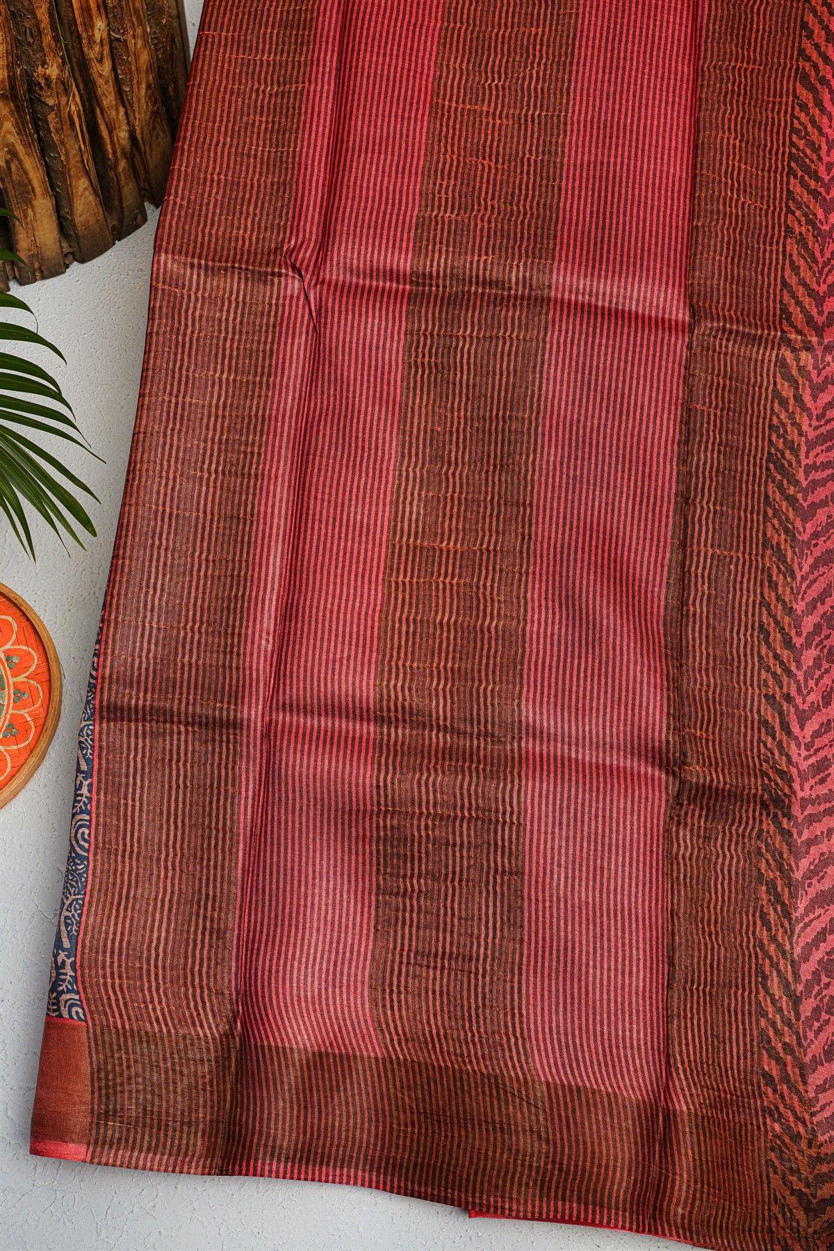 Fancy Tussar Blue Saree