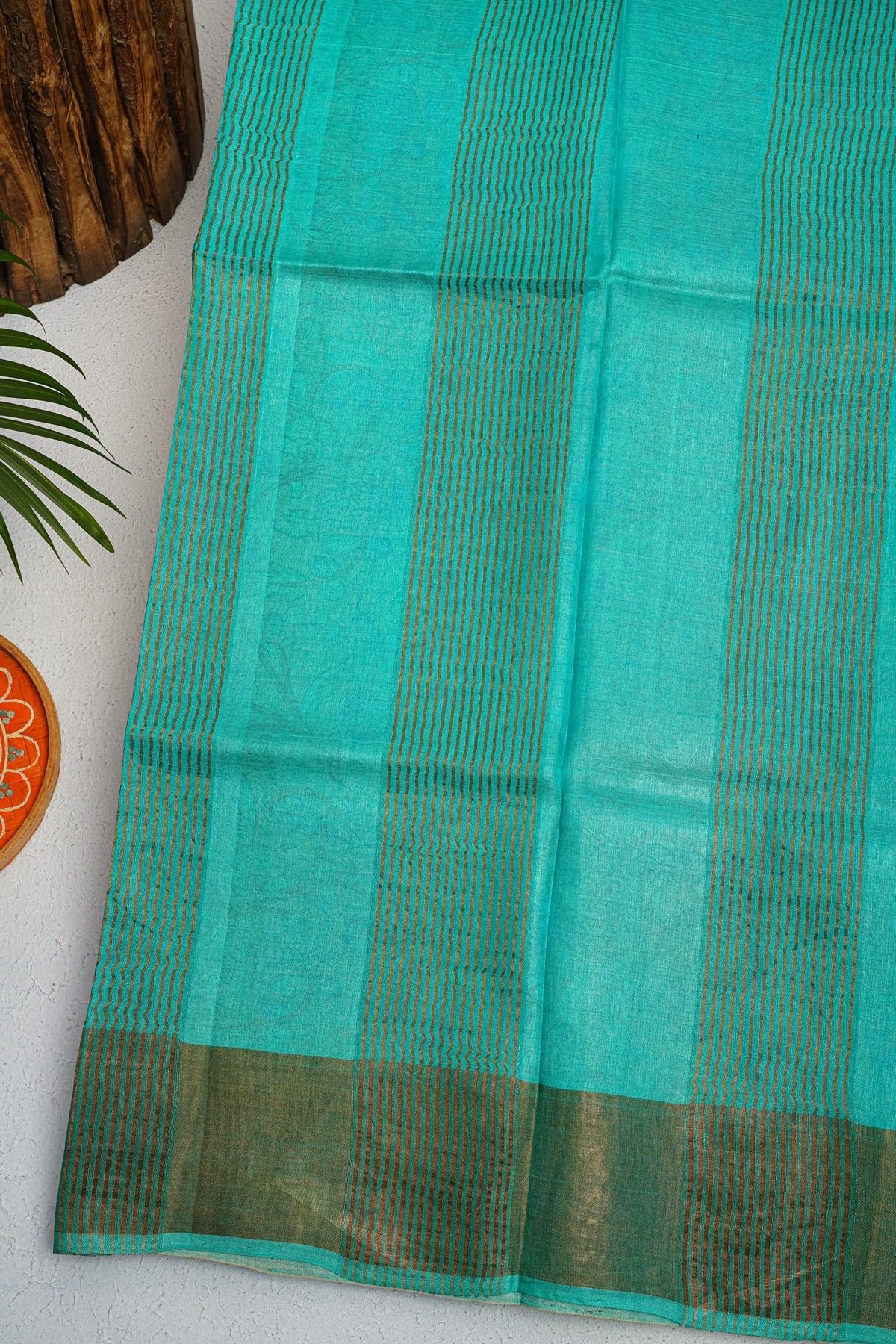 Fancy Tussar Light yellow Saree