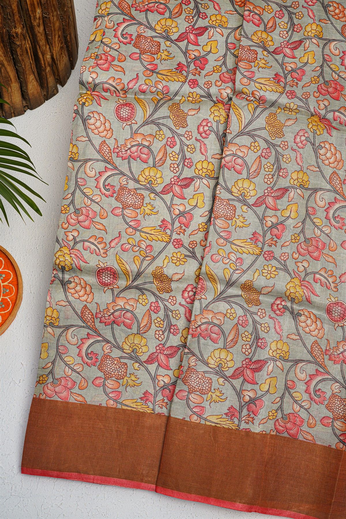 Fancy Tussar Grey Saree