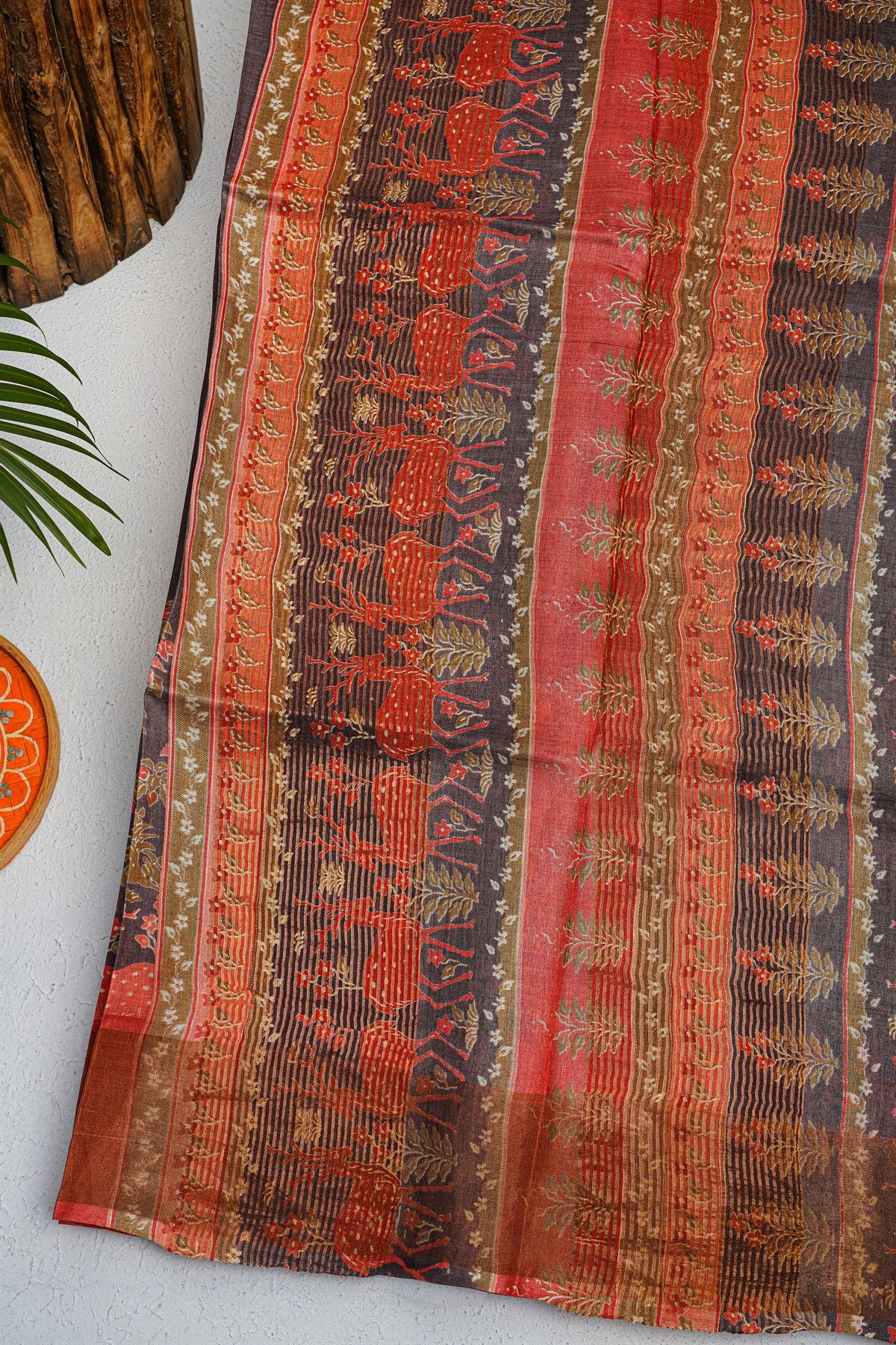 Fancy Tussar Grey Saree