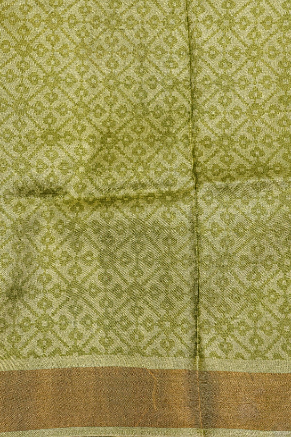 Fancy Tussar Off white Saree