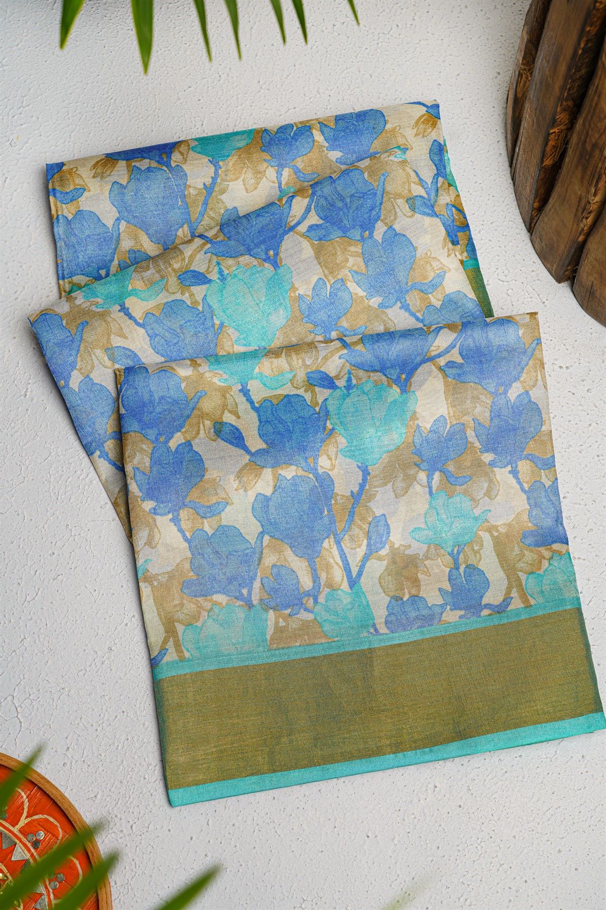 Fancy Tussar Multi Colour Saree