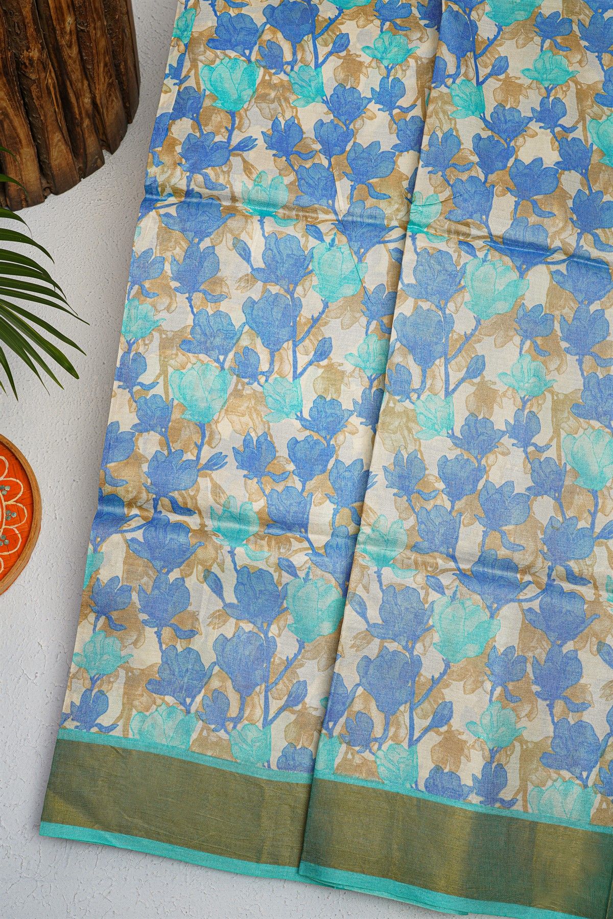 Fancy Tussar Multi Colour Saree