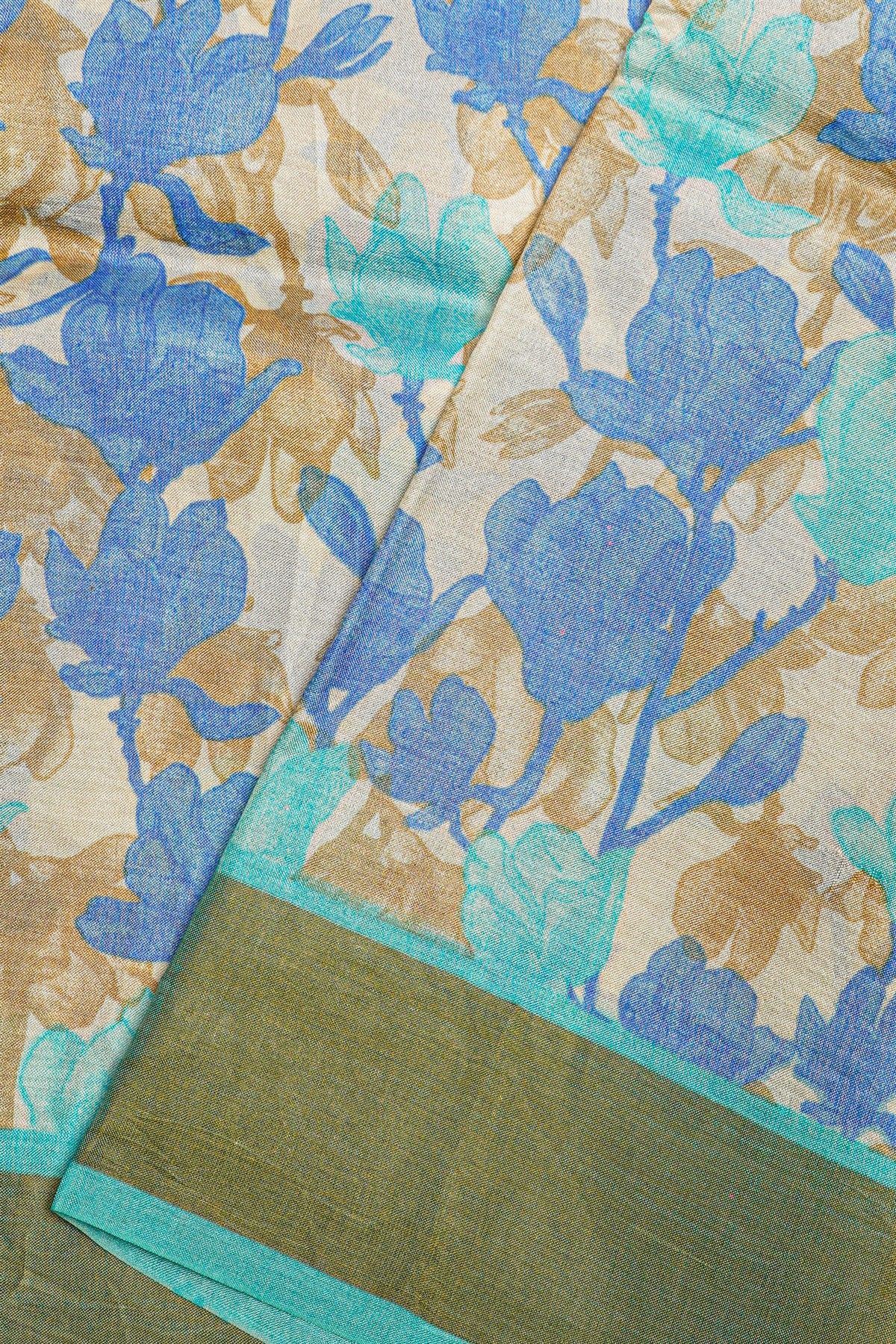 Fancy Tussar Multi Colour Saree