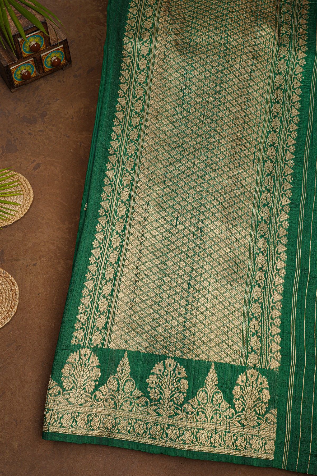 Fancy Matka Silk Green Saree