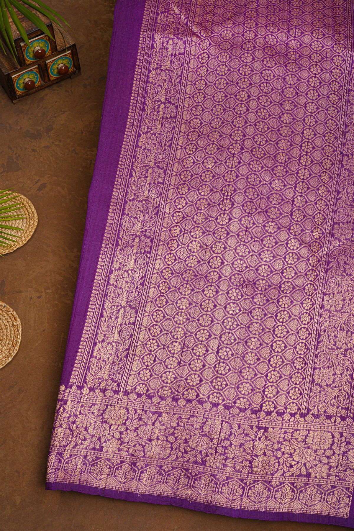 Fancy Matka Silk Lavender Saree