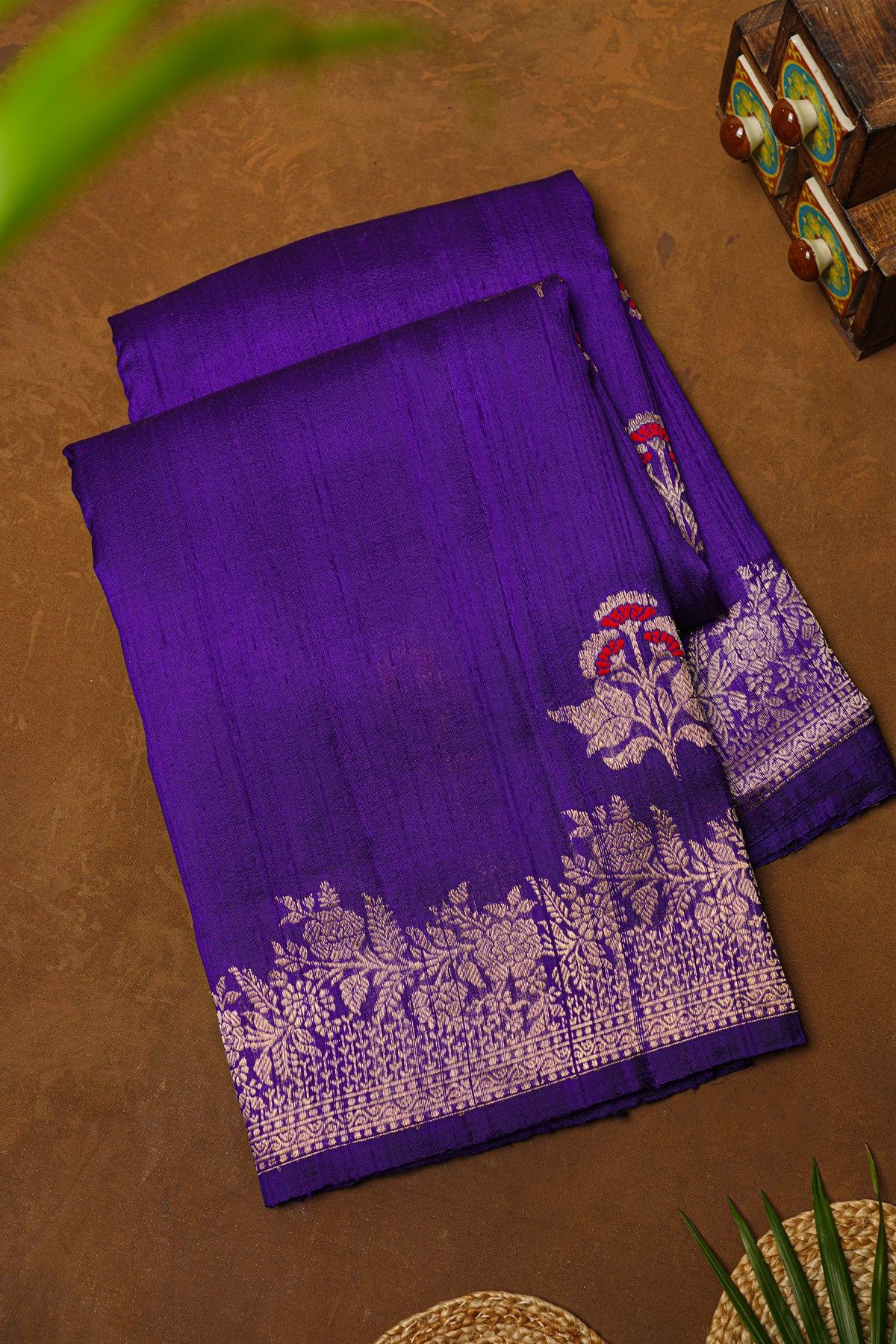 Fancy Matka Silk Blue Saree