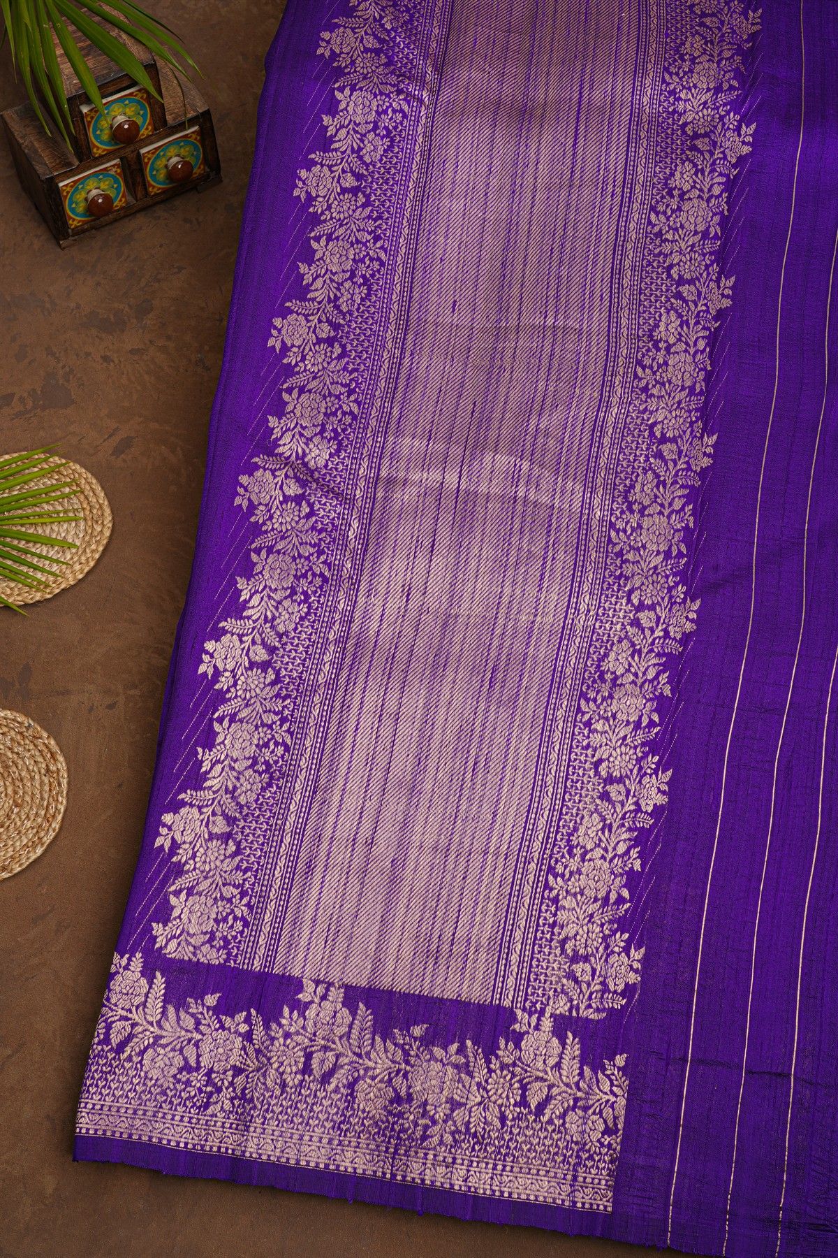 Fancy Matka Silk Blue Saree