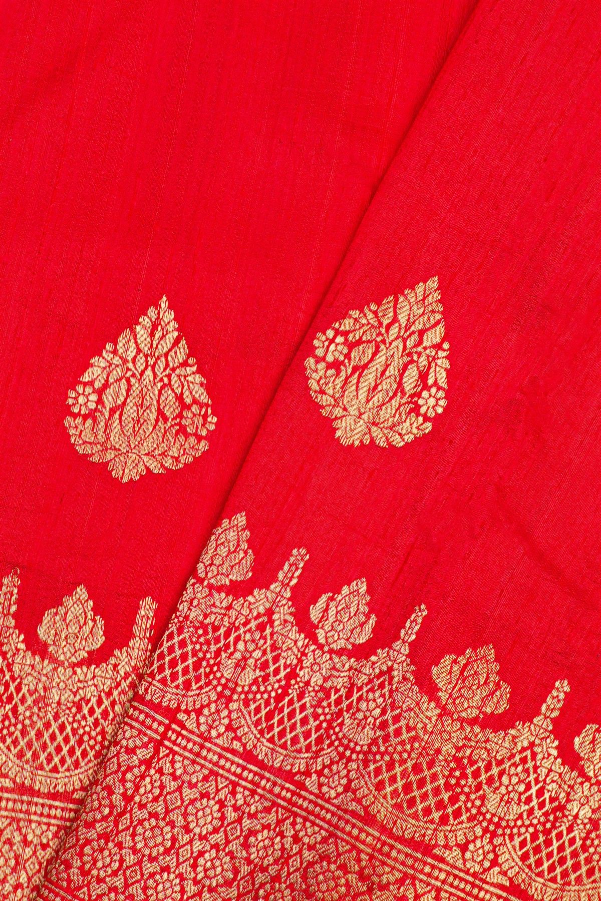 Fancy Matka Silk Red Saree