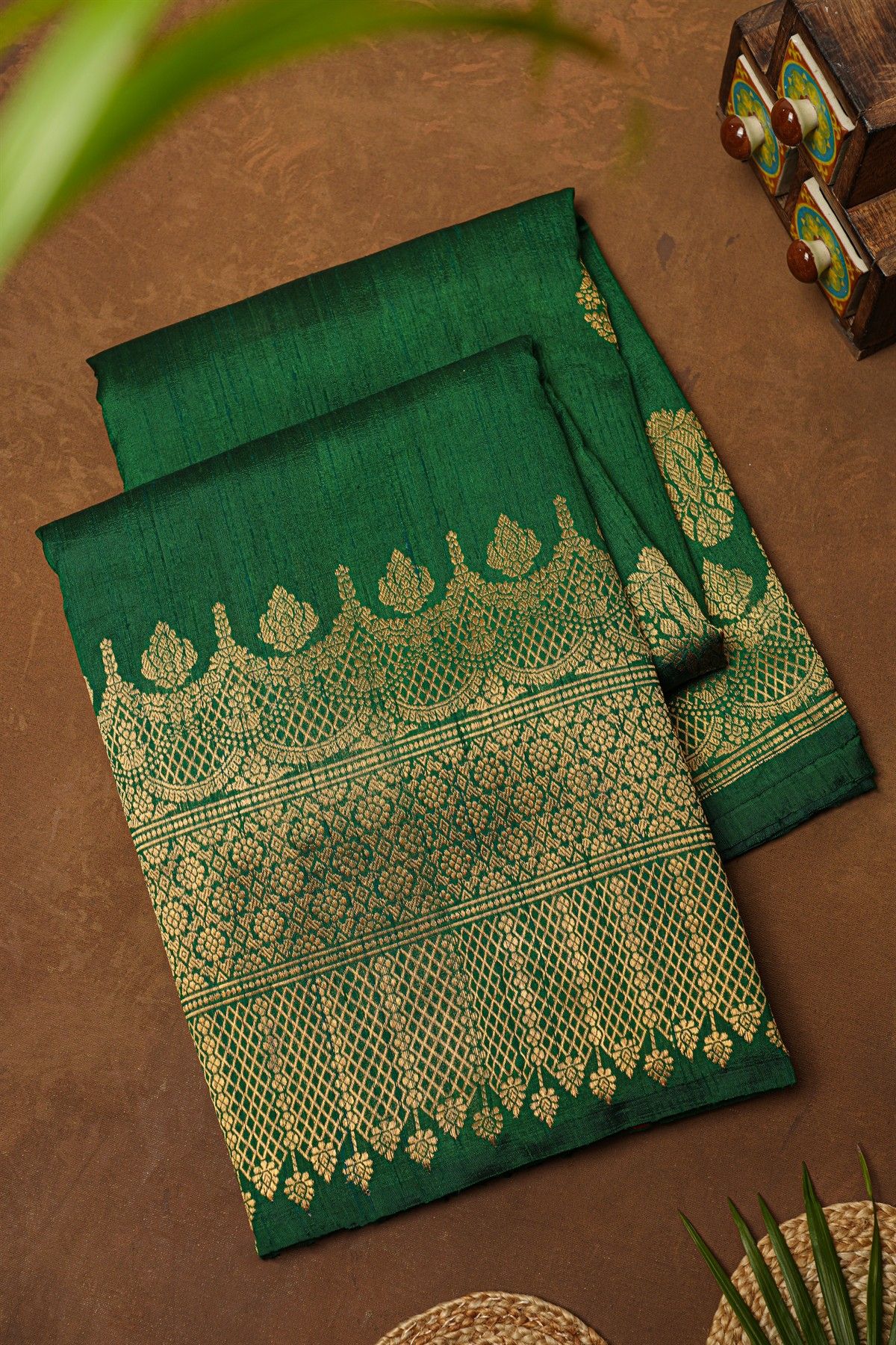 Fancy Matka Silk Green Saree