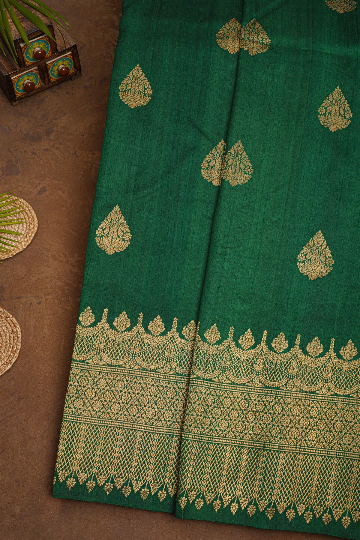 Fancy Matka Silk Green Saree