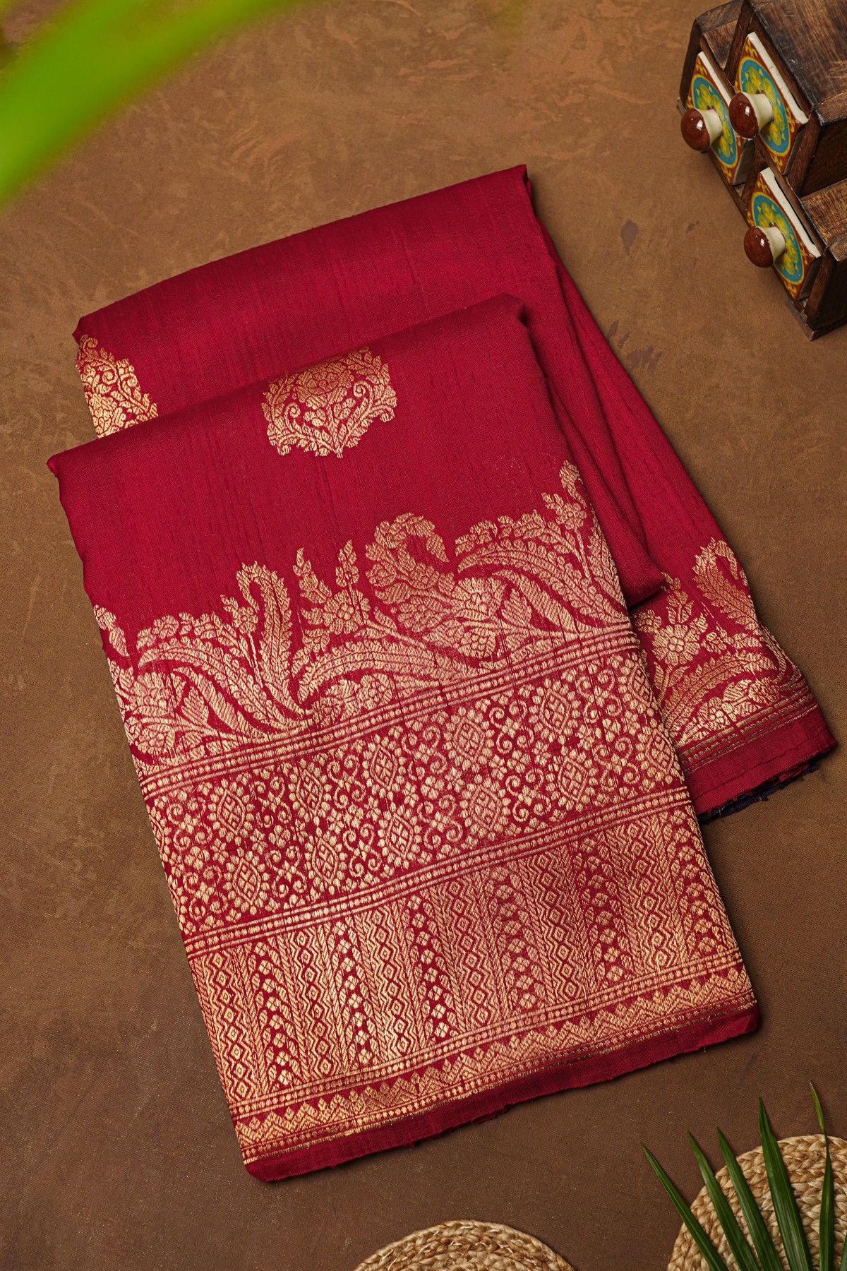 Fancy Matka Silk Maroon Saree