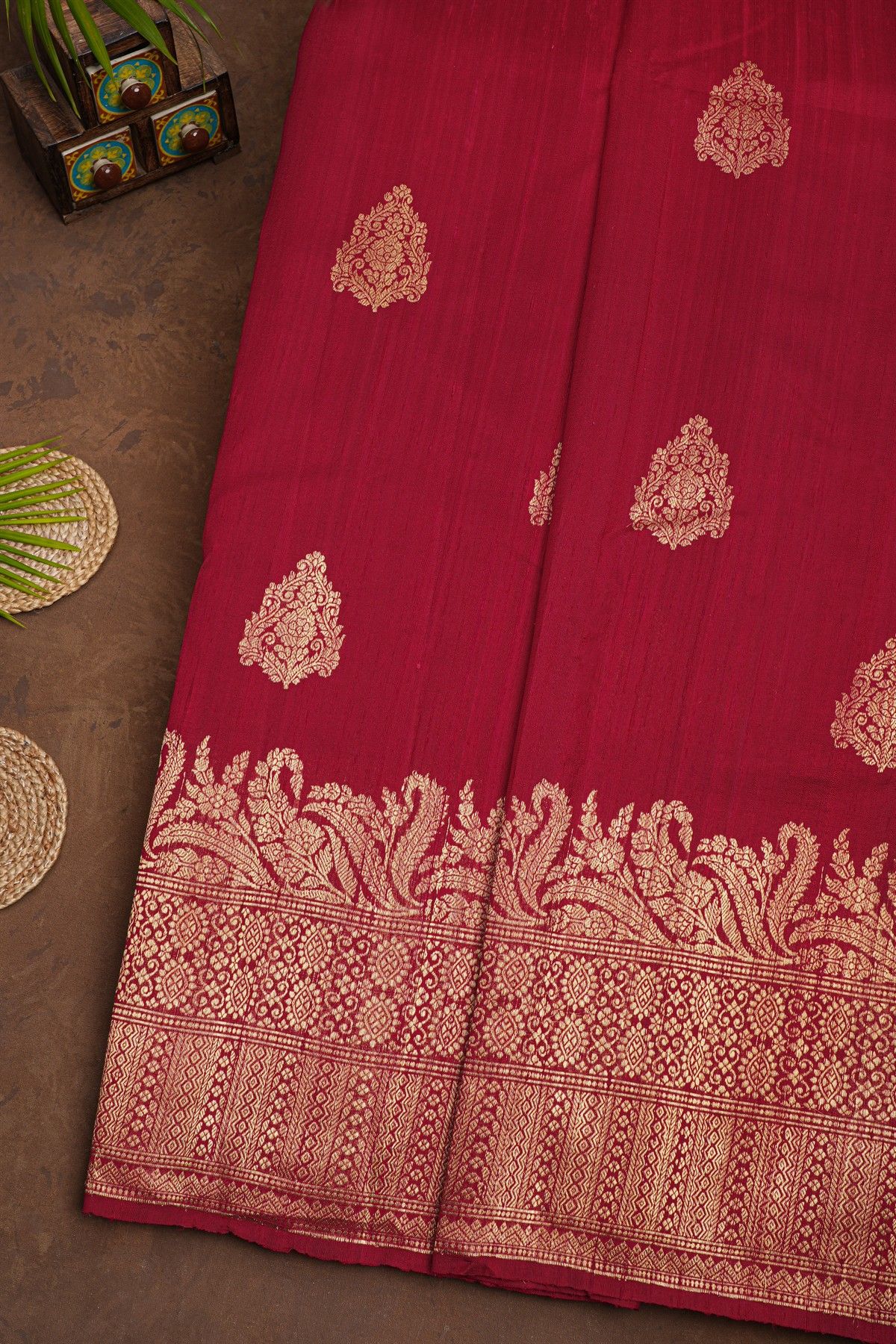 Fancy Matka Silk Maroon Saree