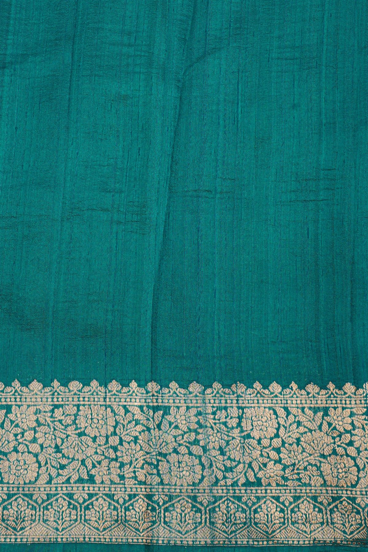 Fancy Matka Silk Teal Blue Saree