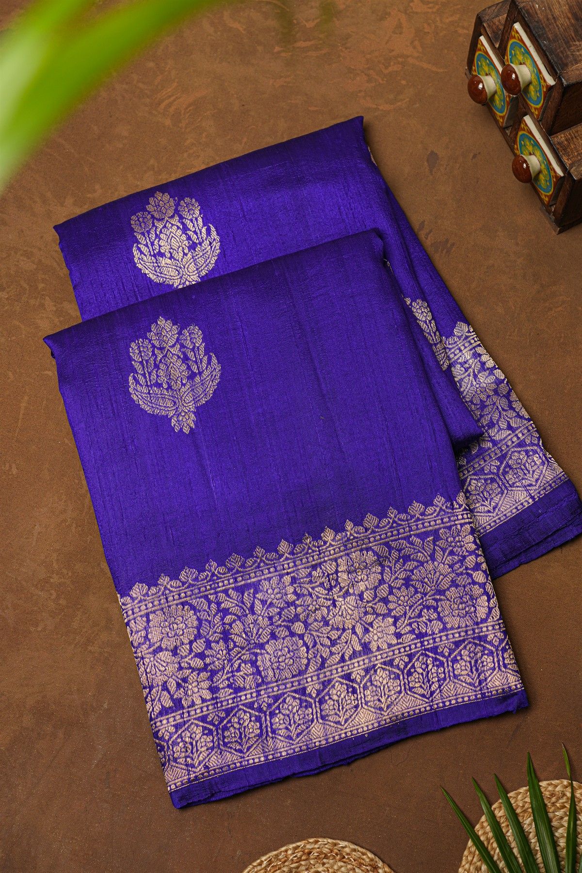 Fancy Matka Silk Blue Saree