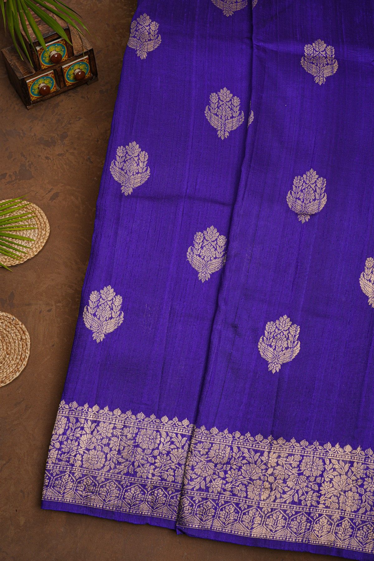 Fancy Matka Silk Blue Saree