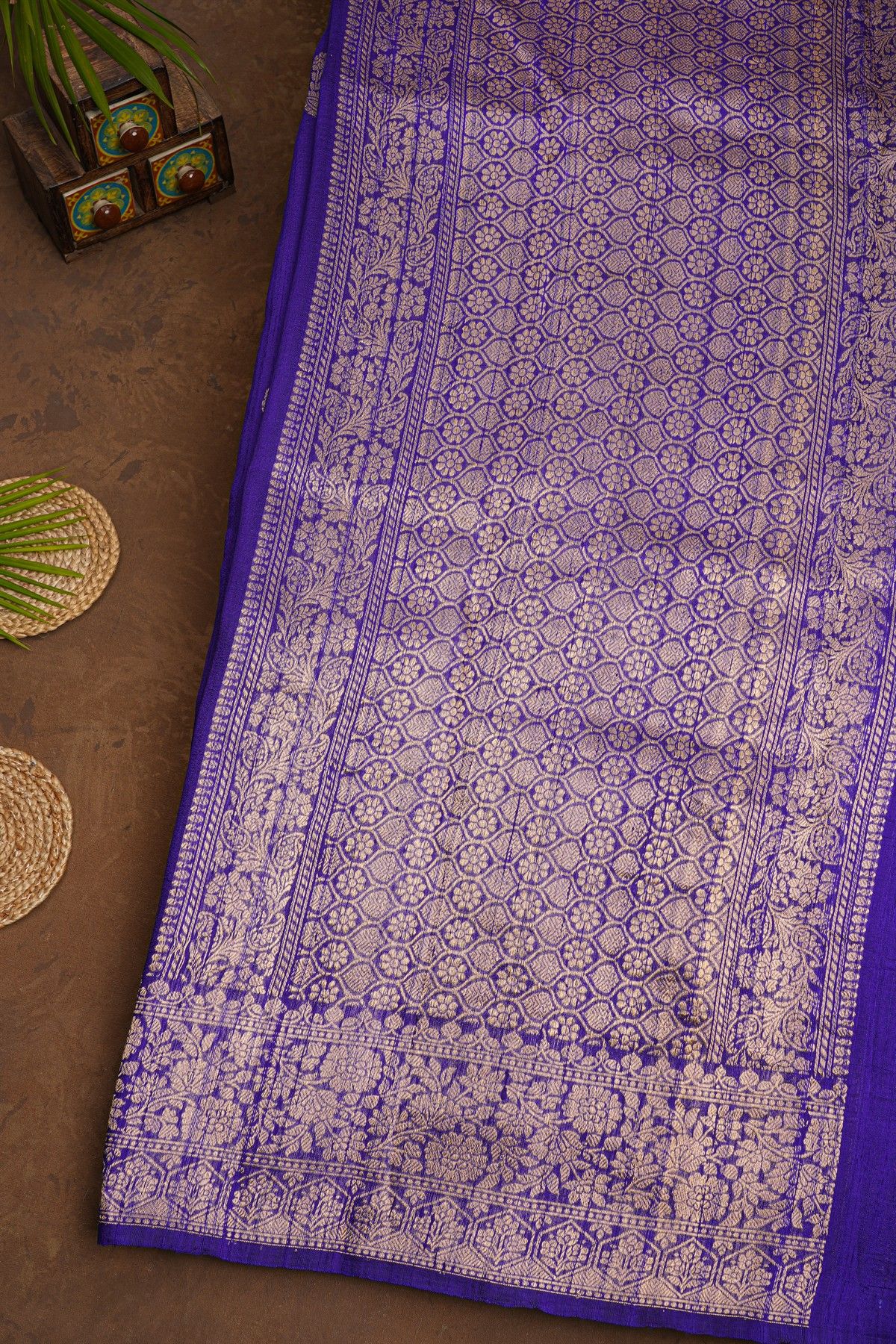 Fancy Matka Silk Blue Saree