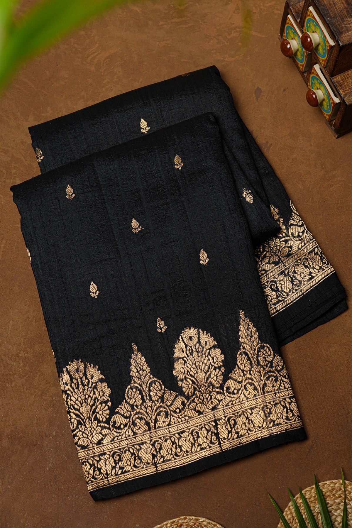 Fancy Matka Silk Black Saree