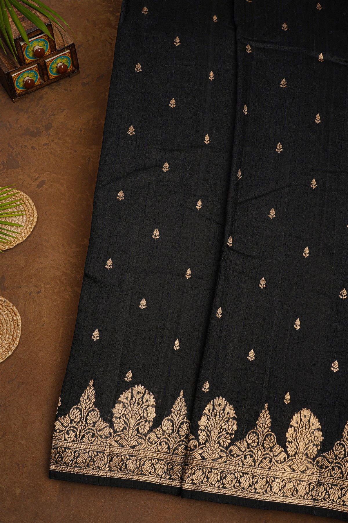 Fancy Matka Silk Black Saree