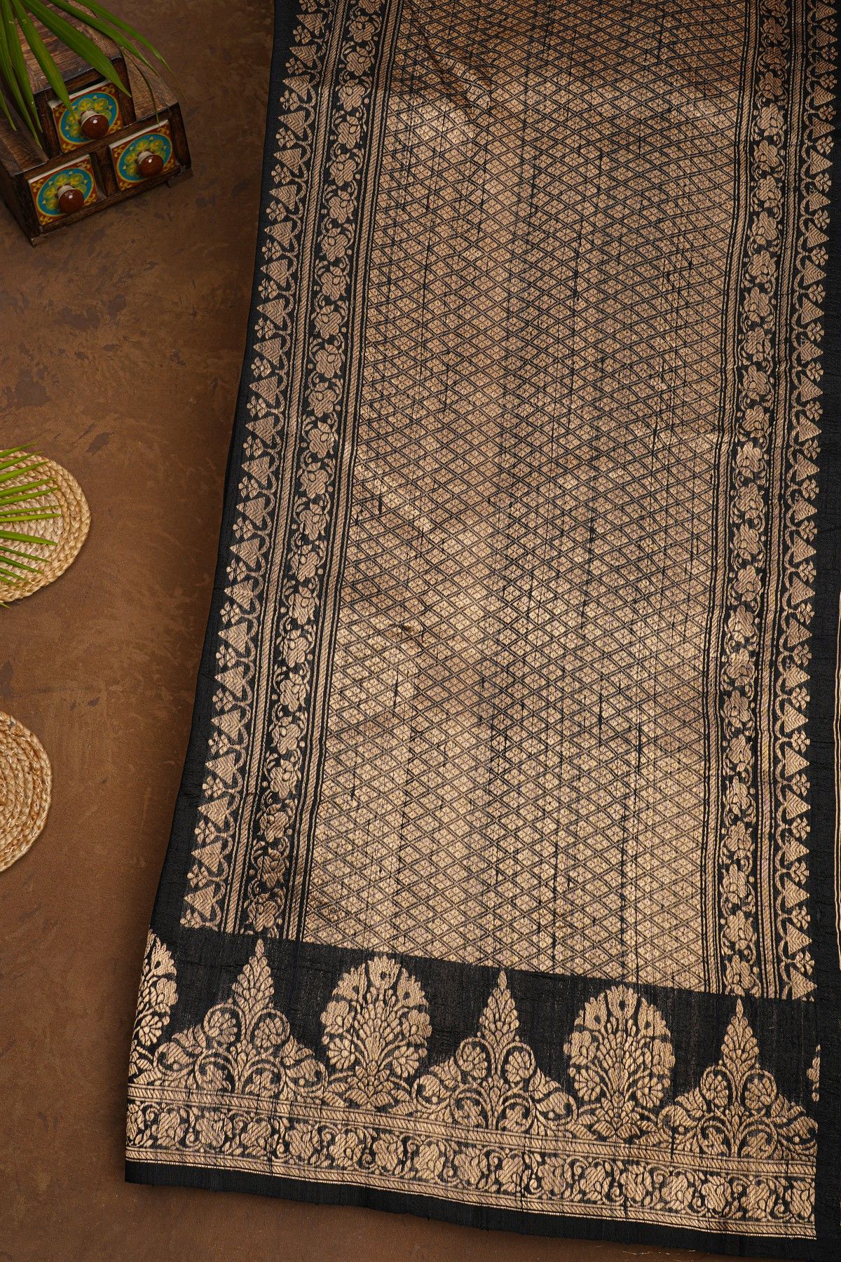 Fancy Matka Silk Black Saree