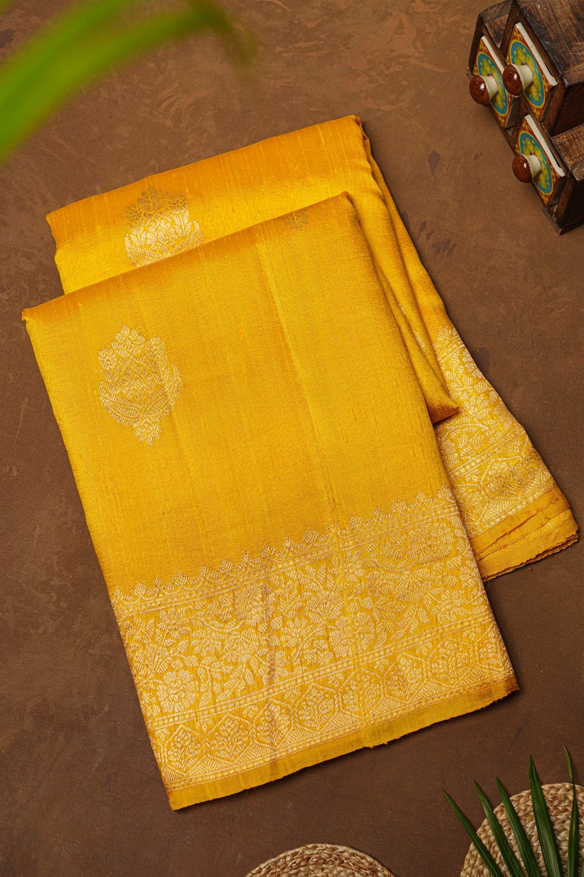 Fancy Matka Silk Yellow Saree
