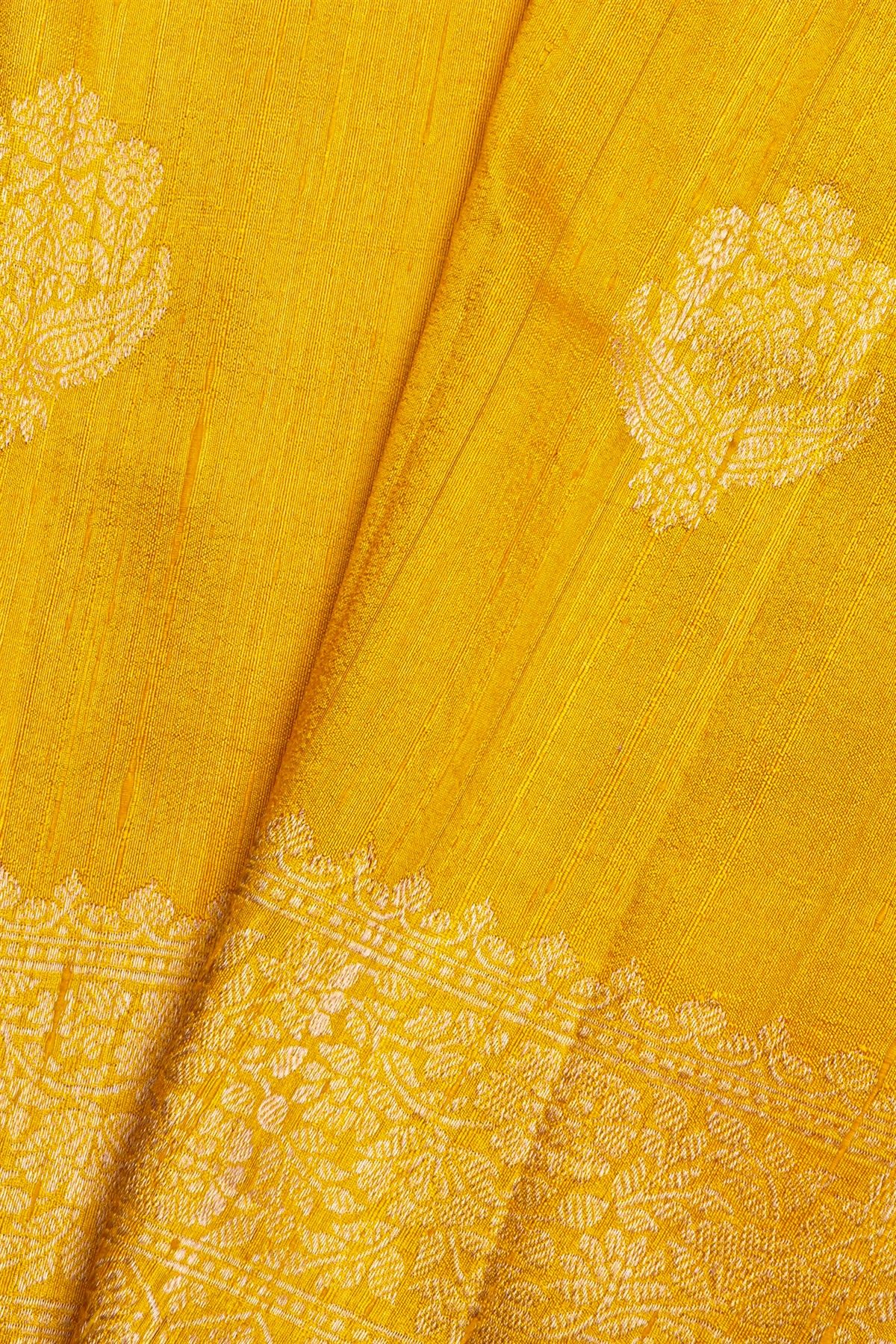 Fancy Matka Silk Yellow Saree