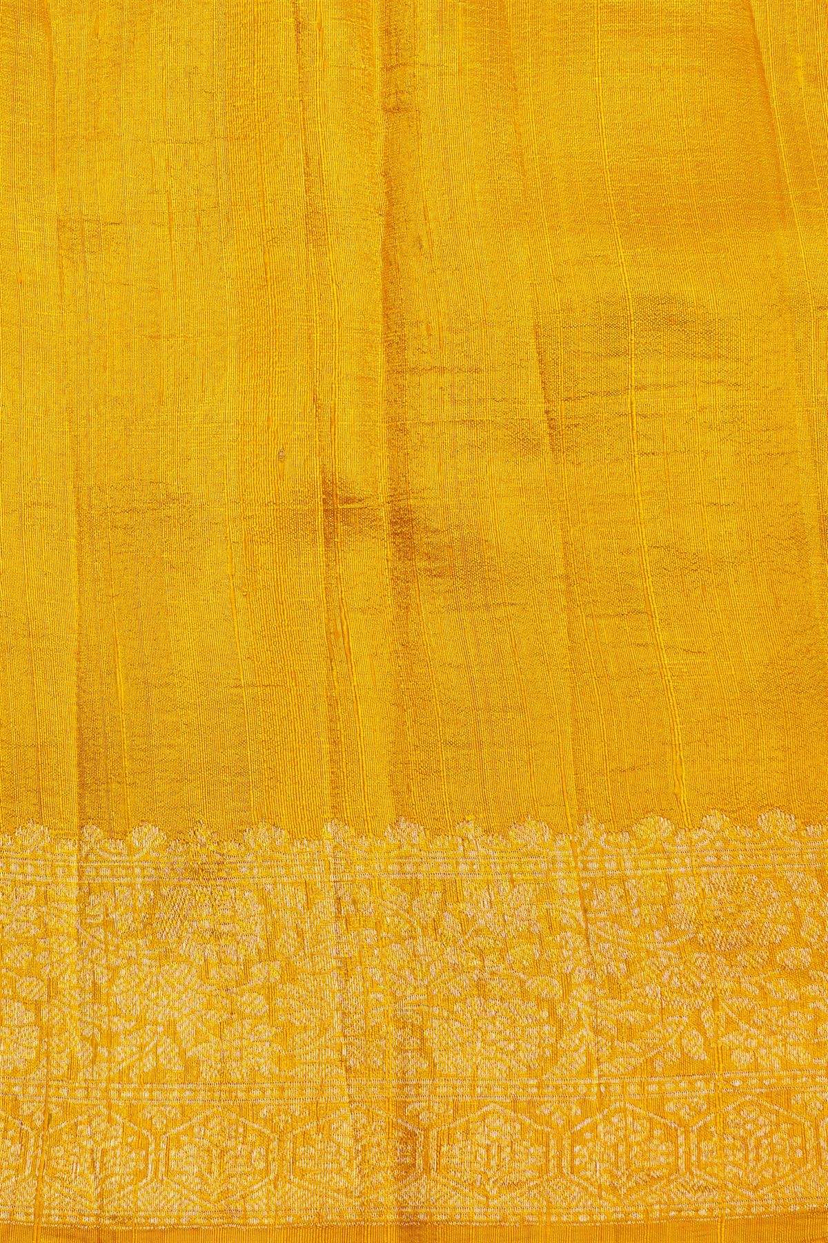 Fancy Matka Silk Yellow Saree