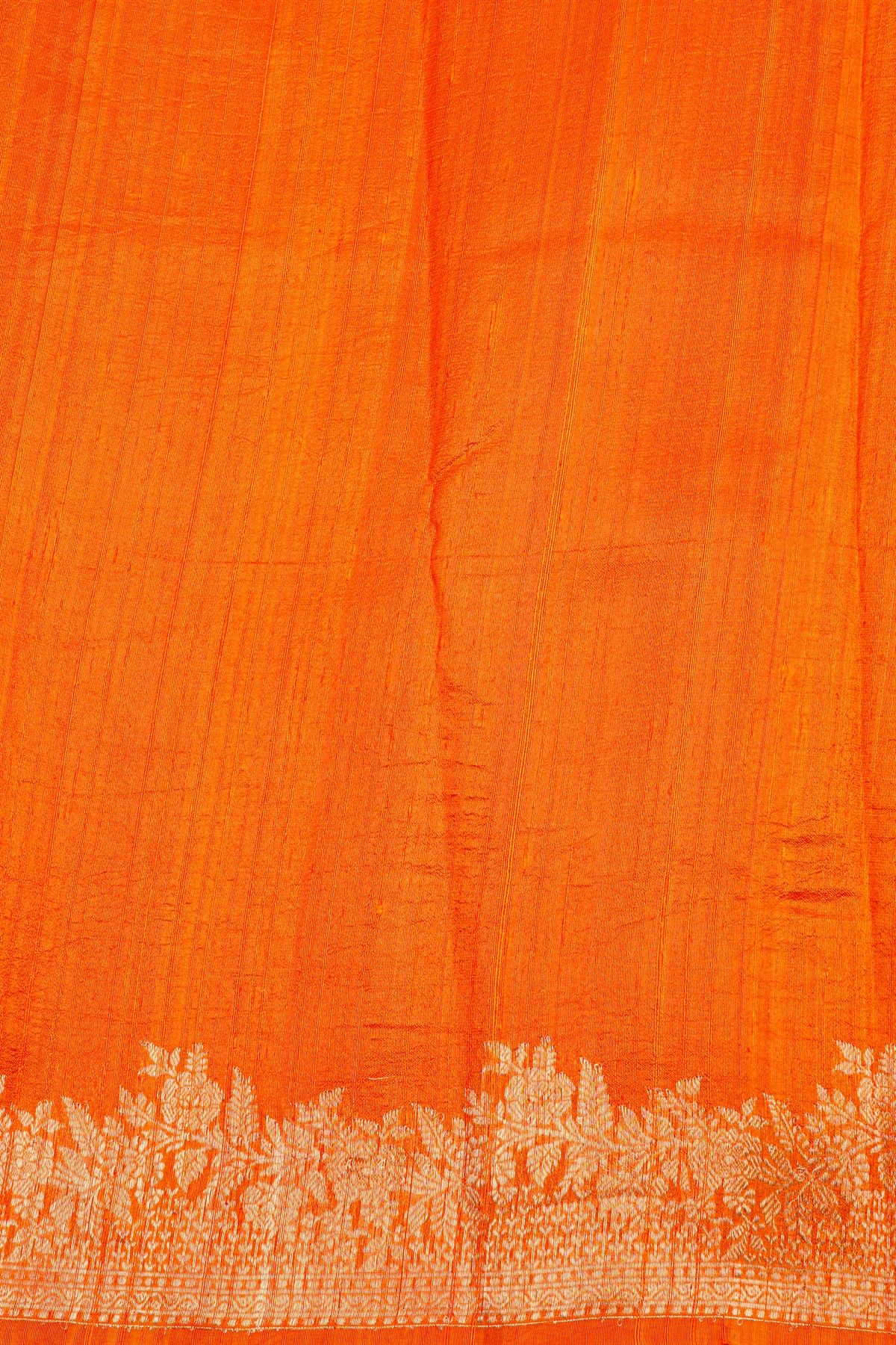 Fancy Matka Silk Orange Saree