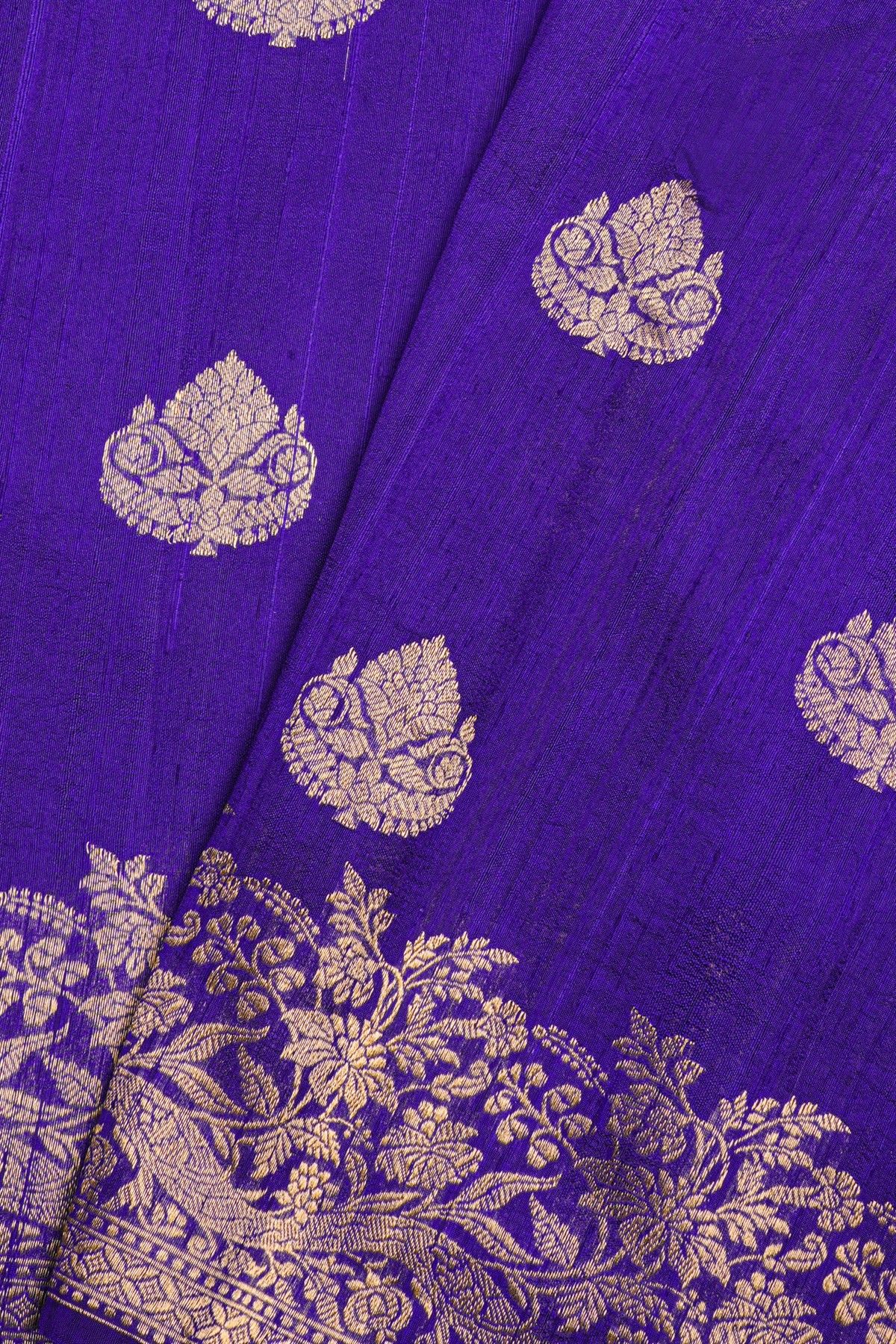 Fancy Matka Silk Blue Saree