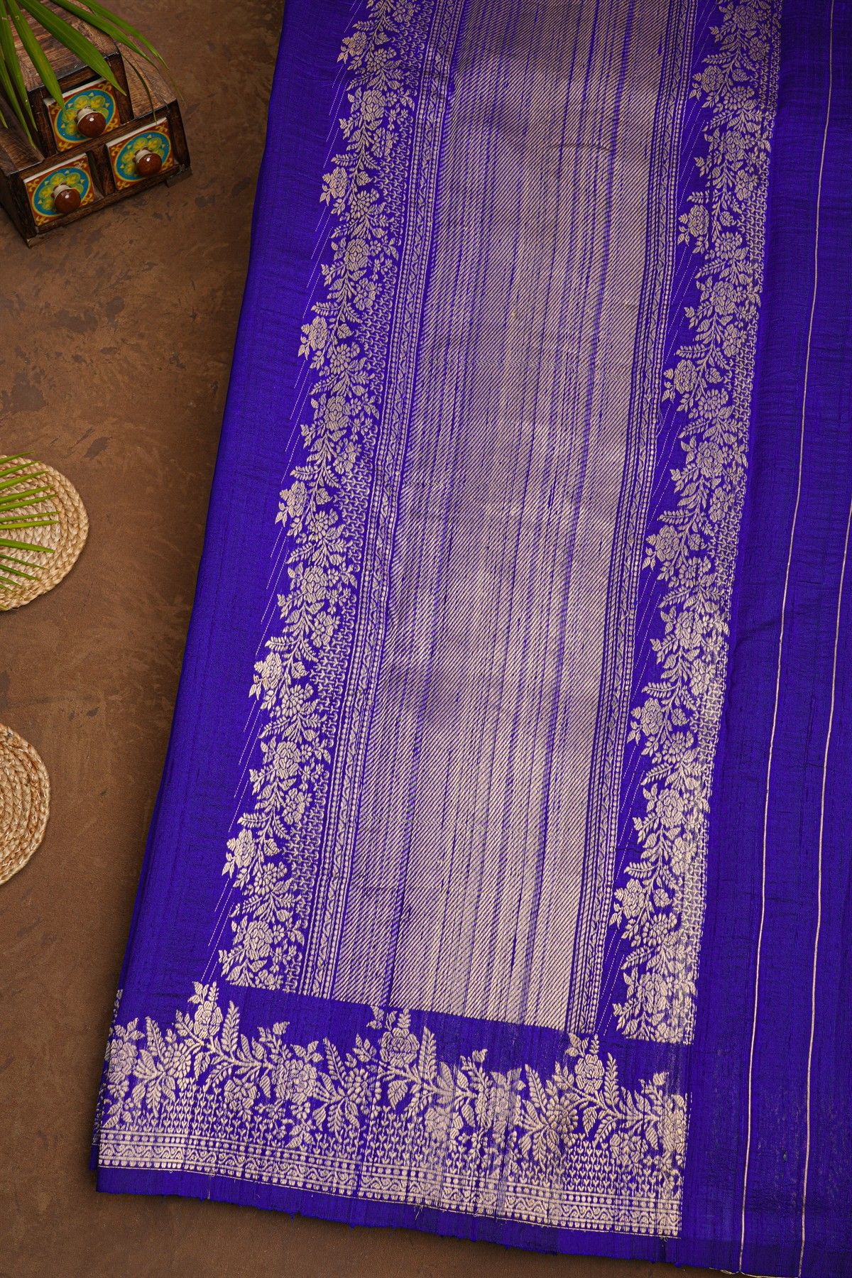 Fancy Matka Silk Blue Saree