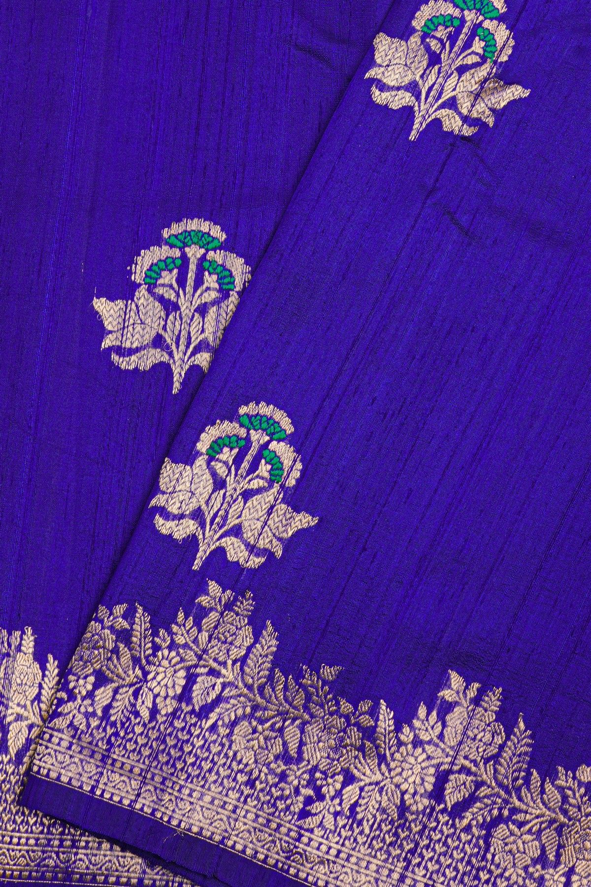 Fancy Matka Silk Blue Saree