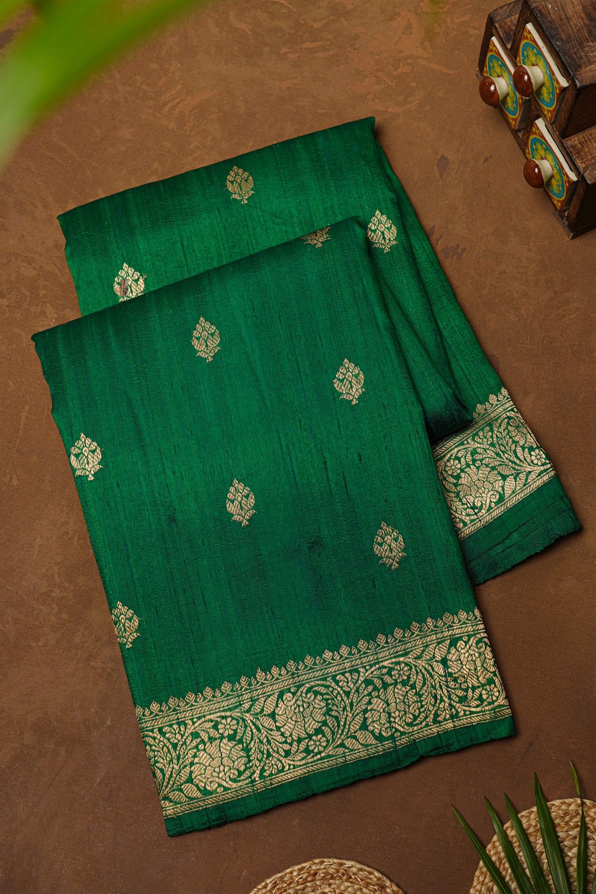 Fancy Matka Silk Green Saree