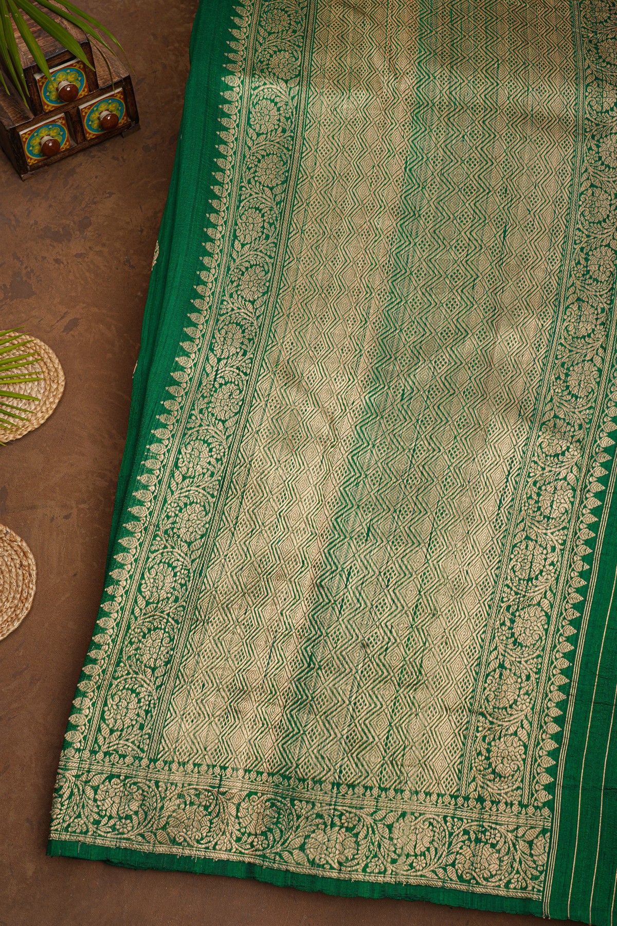 Fancy Matka Silk Green Saree